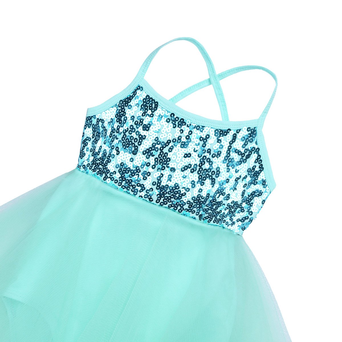 YiZYiF Sparkly Girls Ballet Dress - Sequin Camisole Chiffon Dance Leotard for Toddler & Kids | Perfect for Ballet Recitals, Dance Performances & Birthday Parties