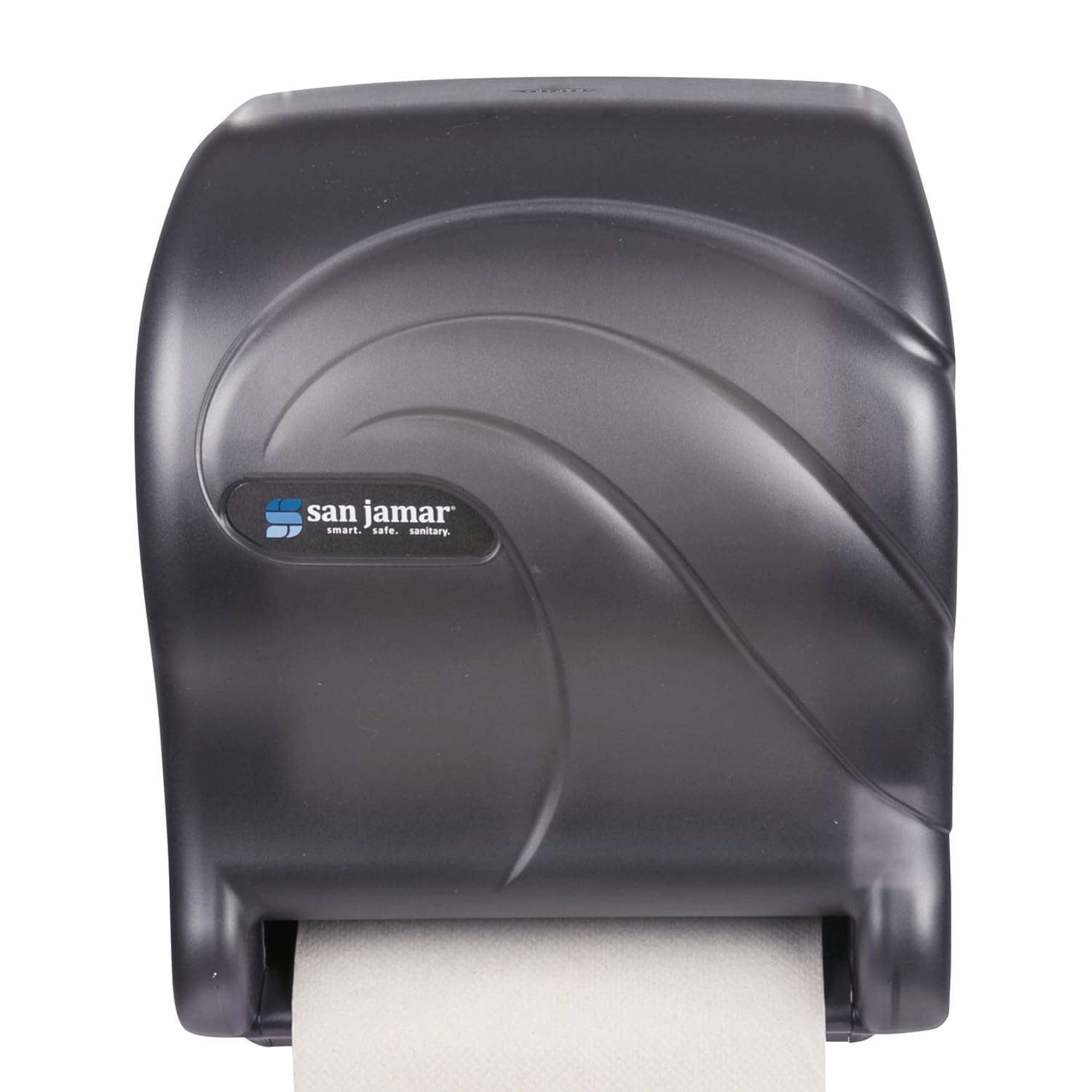 San Jamar T8090TBK Tear-N-Dry Essence Oceans Hands-Free Paper Towel Dispenser - Black Pearl | Commercial & Home Kitchen Use | Hygienic Touchless Solution for Restaurants, Offices & Bathrooms