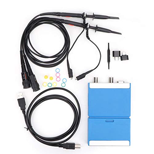 20MHz Portable PC Virtual Oscilloscope - Dual Channel Digital Oscilloscope Kit with High Sampling Rate for Electronics Testing, Equipment Debugging & Phone Repair | Perfect for Engineers, Hobbyists & DIY Electronics Projects