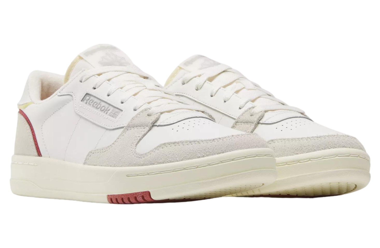 Reebok Men's Court Sneakers - Chalk/Red - Lightweight Comfortable Athletic Shoes for Running, Gym & Casual Wear