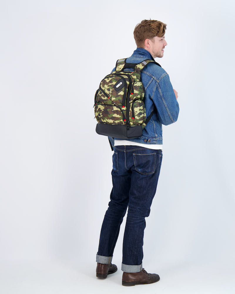 FŪL Tech Backpack - Military Grade Woodland Camo Tactical Backpack for Outdoor Adventures, Hiking & Travel | Durable Water-Resistant Daypack for Camping & Survival Gear