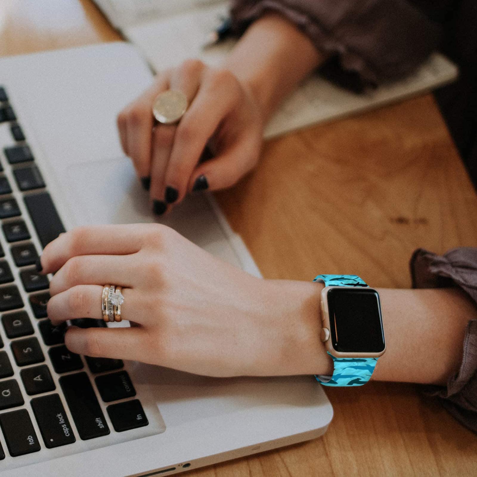 Cute Little Turtle Home Soft Silicone Apple Watch Bands - Compatible with Series 8/7/6/5/4/3/2/1/SE - Stylish Unisex Wristband Replacement for Women & Men - Perfect for Workouts, Swimming & Everyday Wear