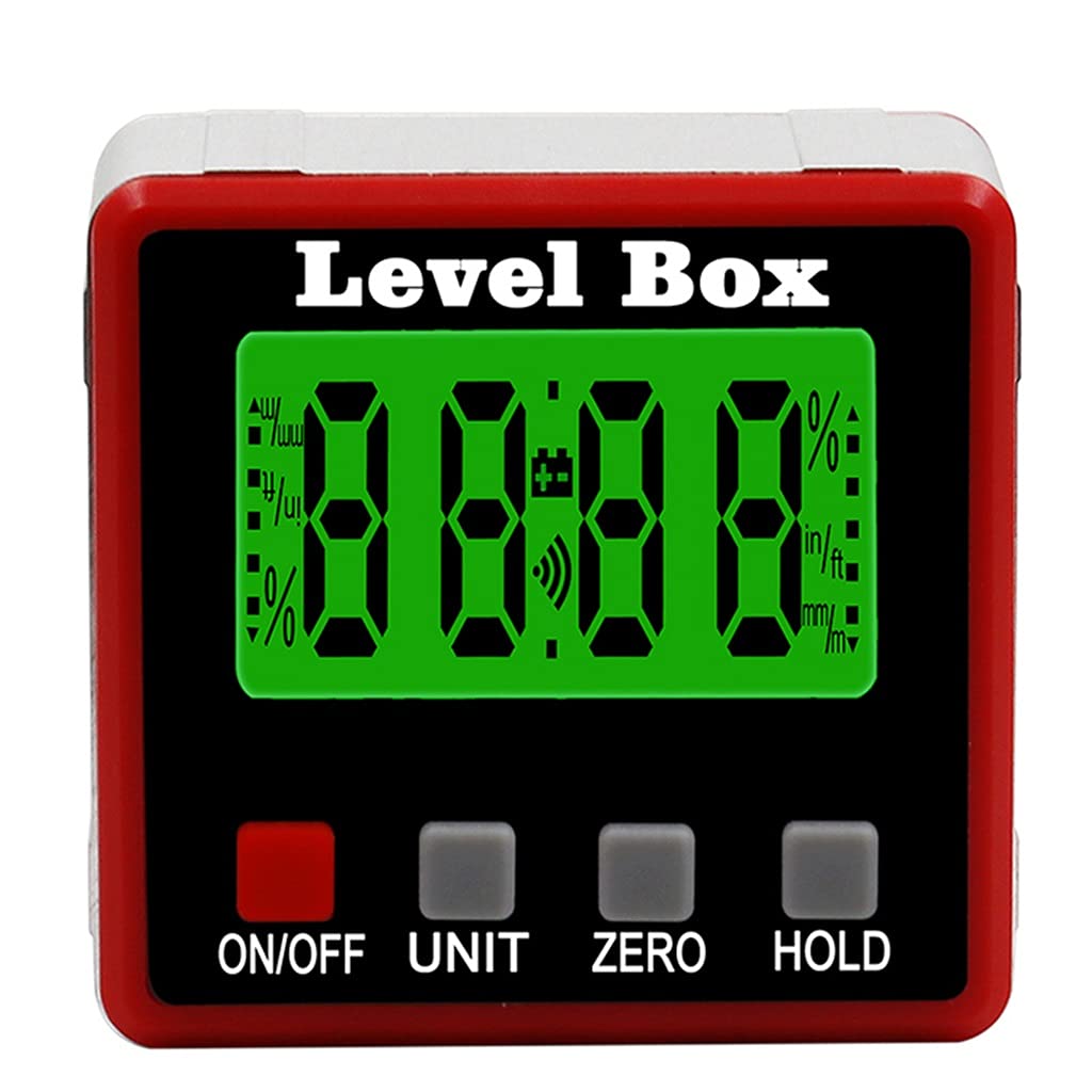 UOEIDOSB Digital Angle Finder - High Precision Digital Protractor & Inclinometer with Waterproof Level Box and Base - Perfect for Woodworking, Metalworking, and Construction Projects
