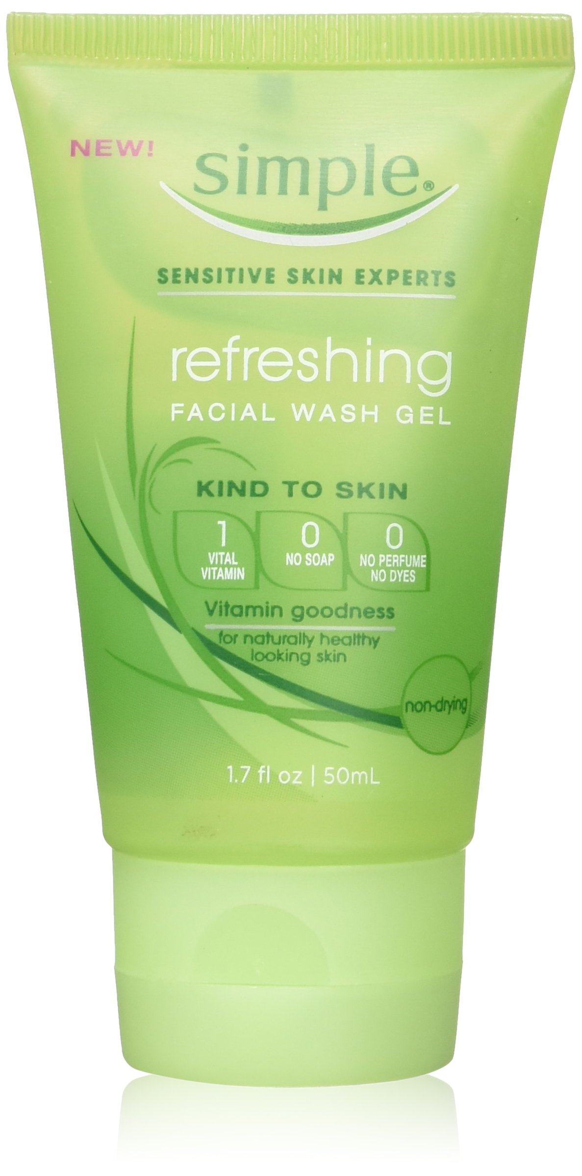 Gentle Refreshing Facial Wash Gel - 1.7oz (3 Pack) | Oil-Free Daily Cleanser for Sensitive Skin | Perfect for Morning & Night Skincare Routine