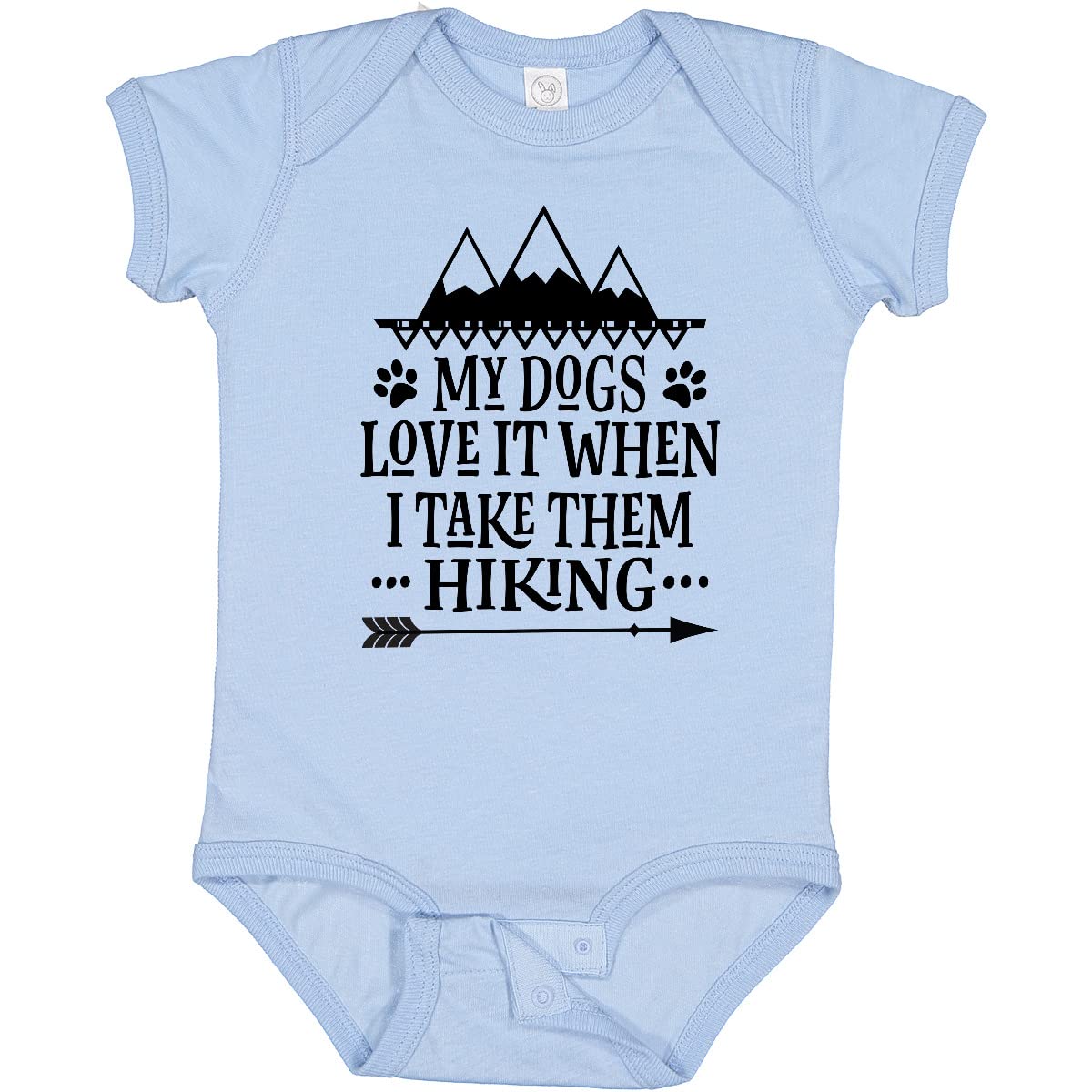Inktastic My Dog Loves Hiking Baby Bodysuit - Cute Dog Lover Outfit for Hiking & Outdoor Adventures