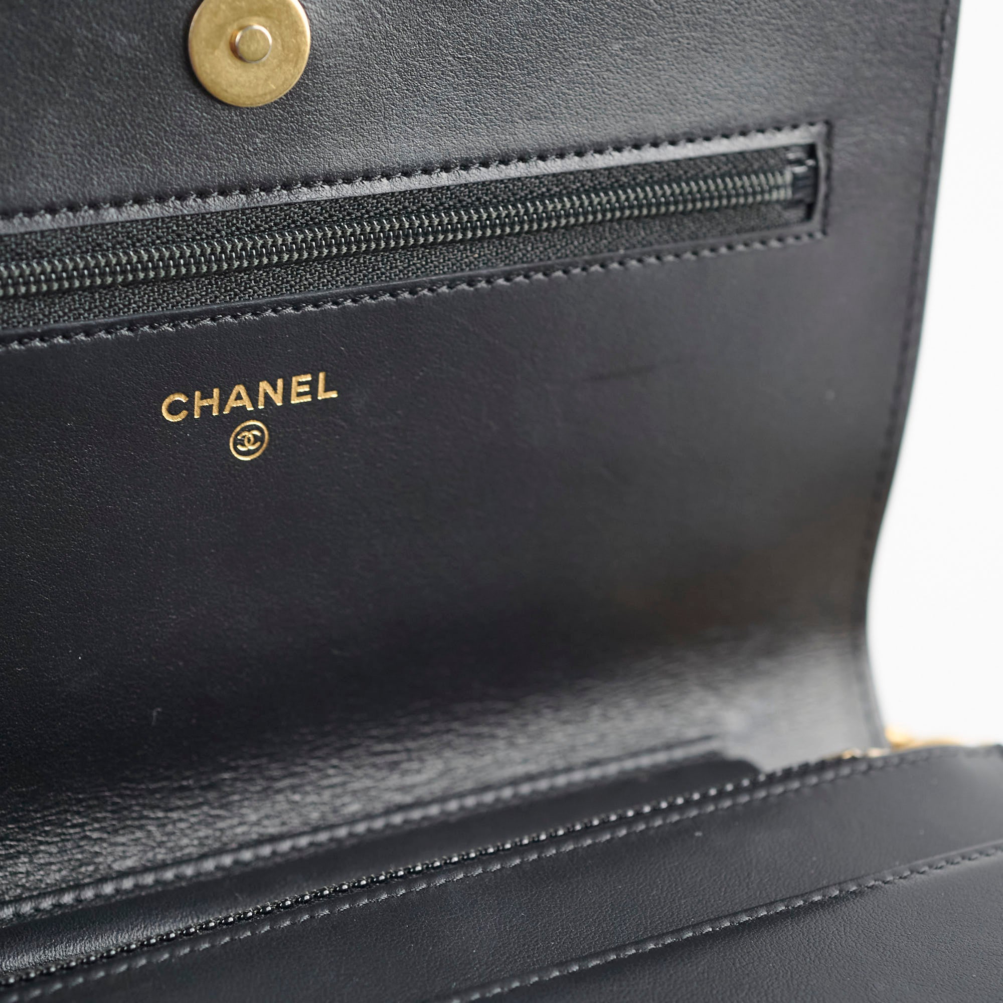 Chanel Boy Black Leather Wallet on Chain with Microchip - Luxury Crossbody Bag for Women, Perfect for Evening Events & Daily Use