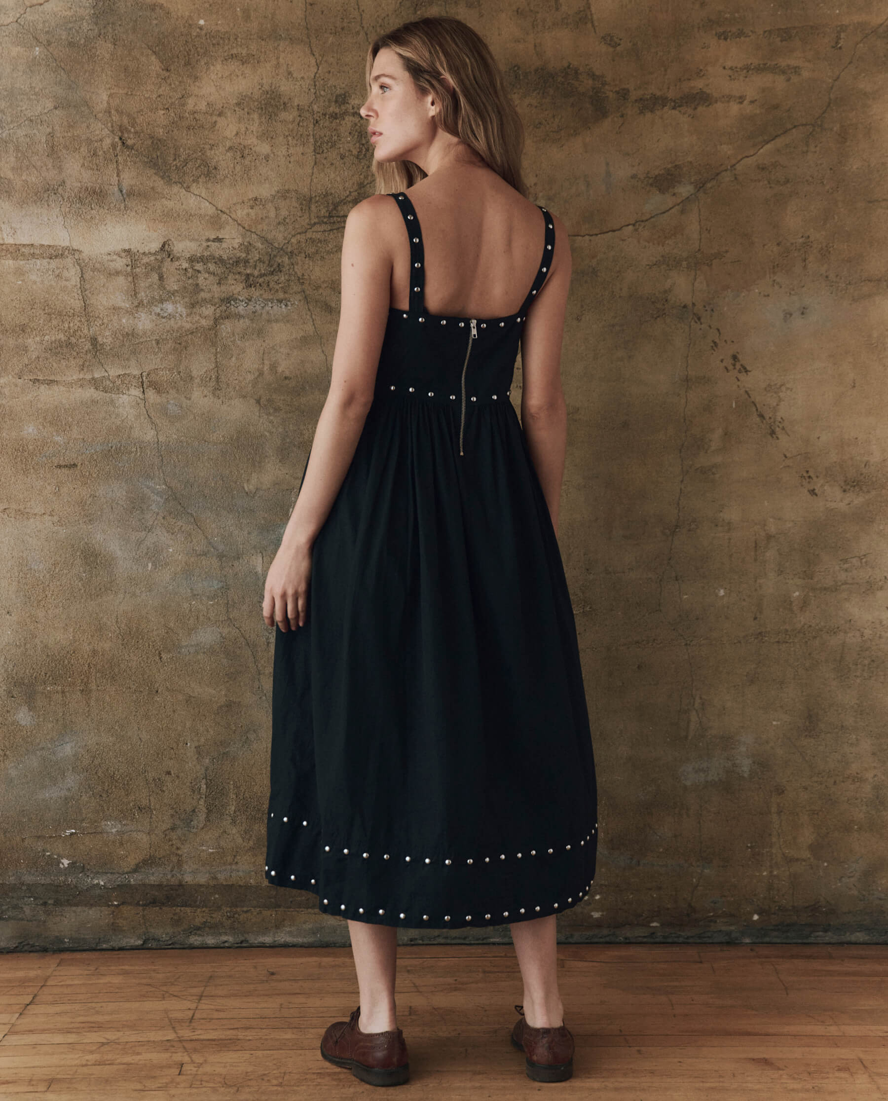 Stylish Black Reyes Dress with Studs - Perfect for Evening Parties, Date Nights & Special Occasions