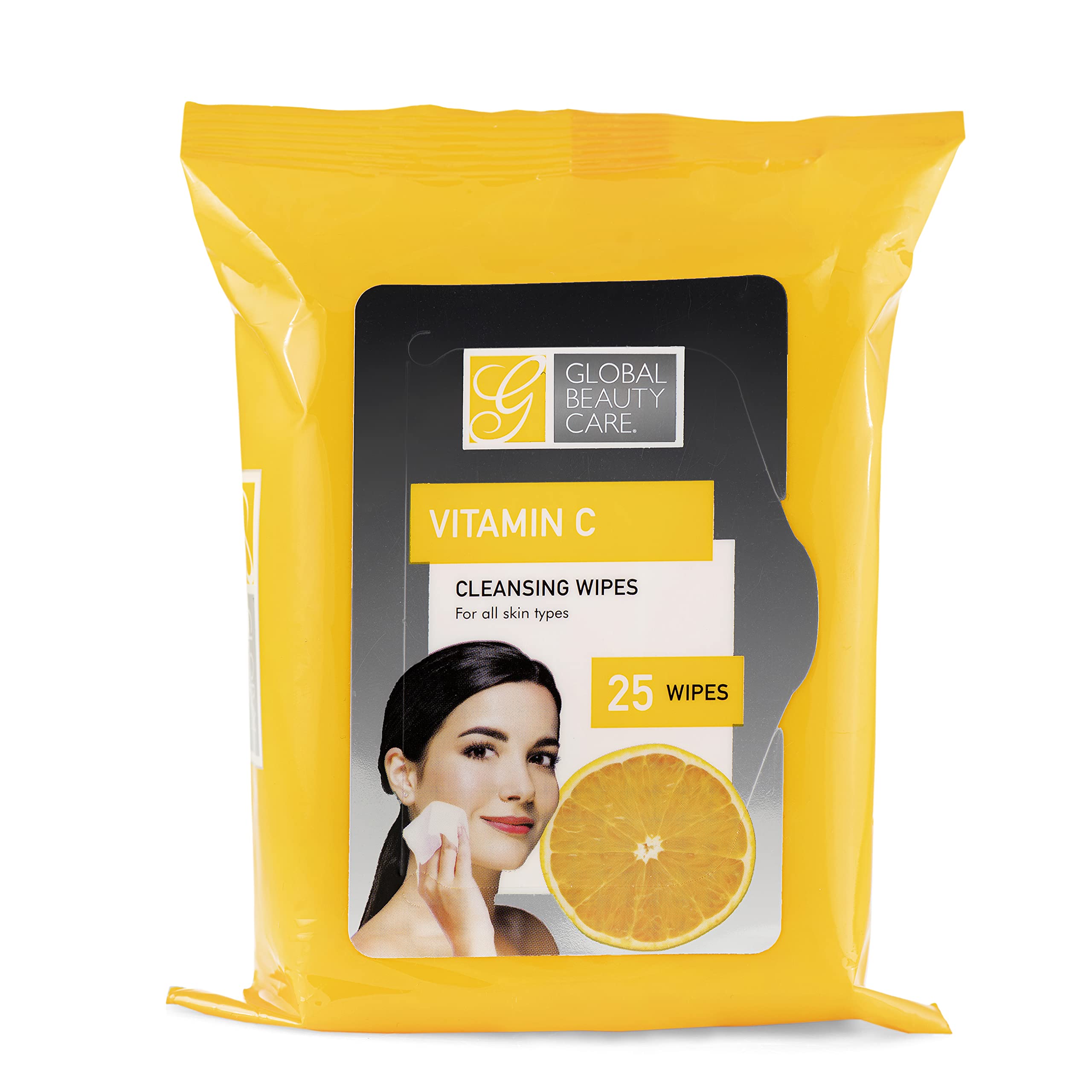 Vitamin C Cleansing Wipes for Face - 100 Count (4-Pack) | Premoistened Makeup Remover Wipes | Bulk Travel Toiletries | Gentle Exfoliating & Skin Brightening | Perfect for Travel, Gym & Daily Skincare Routine