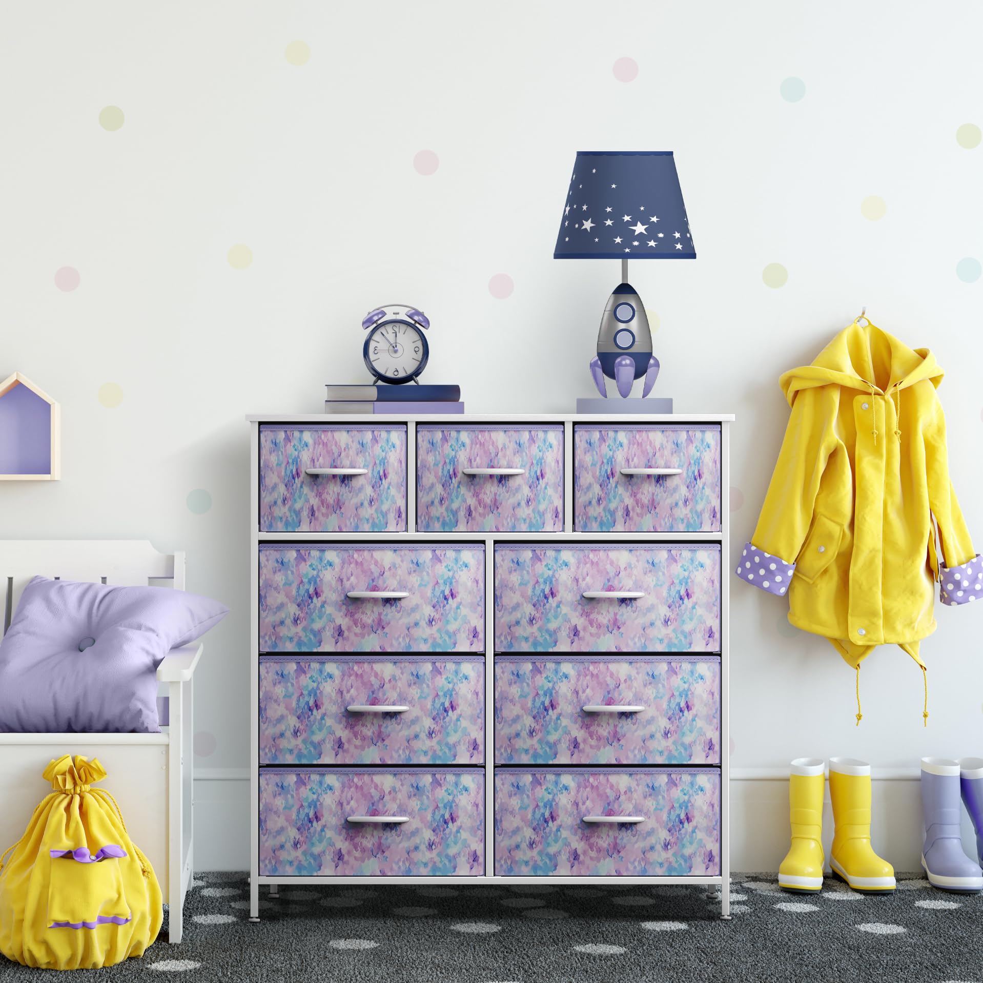Sorbus 9-Drawer Kids Dresser - Sturdy Storage Chest Tower for Bedroom, Closet & Office Organization | Perfect for Kids' Room, Nursery & Dormitory Storage Solutions