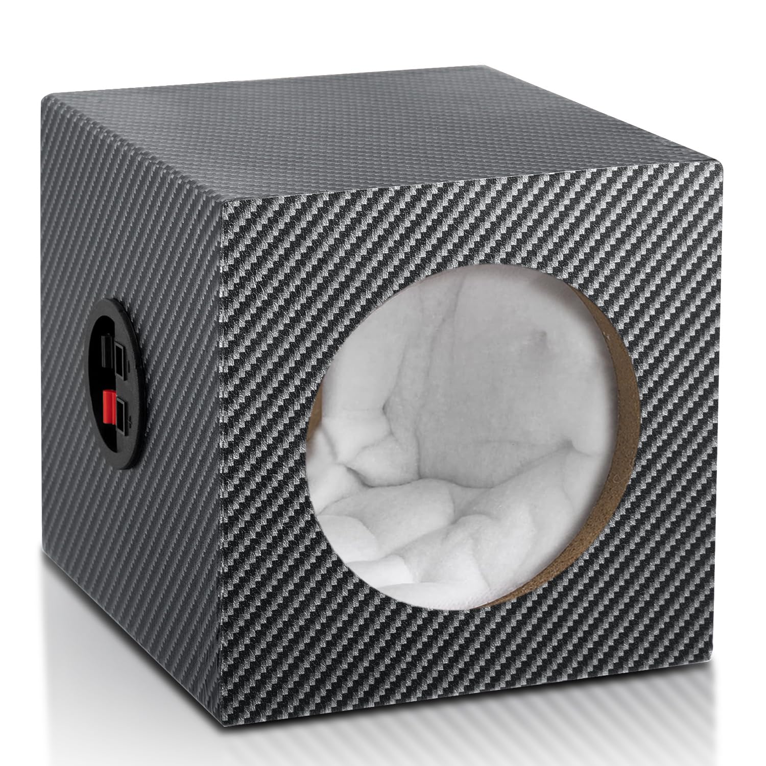 6.5 Inch Wooden Car Speaker Enclosures - Premium Sound-Absorbing Cotton & Spiked Pads for Enhanced Audio - Perfect for Home Theater & Vehicle Sound Systems - American-Made Car Audio Cabinets for Superior Sound Quality