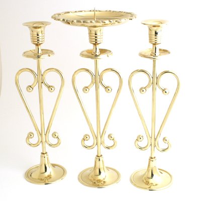 12 Inch Solid Brass Unity Candle Holder - Elegant Wedding Ceremony Centerpiece for Church Altar & Reception Decor