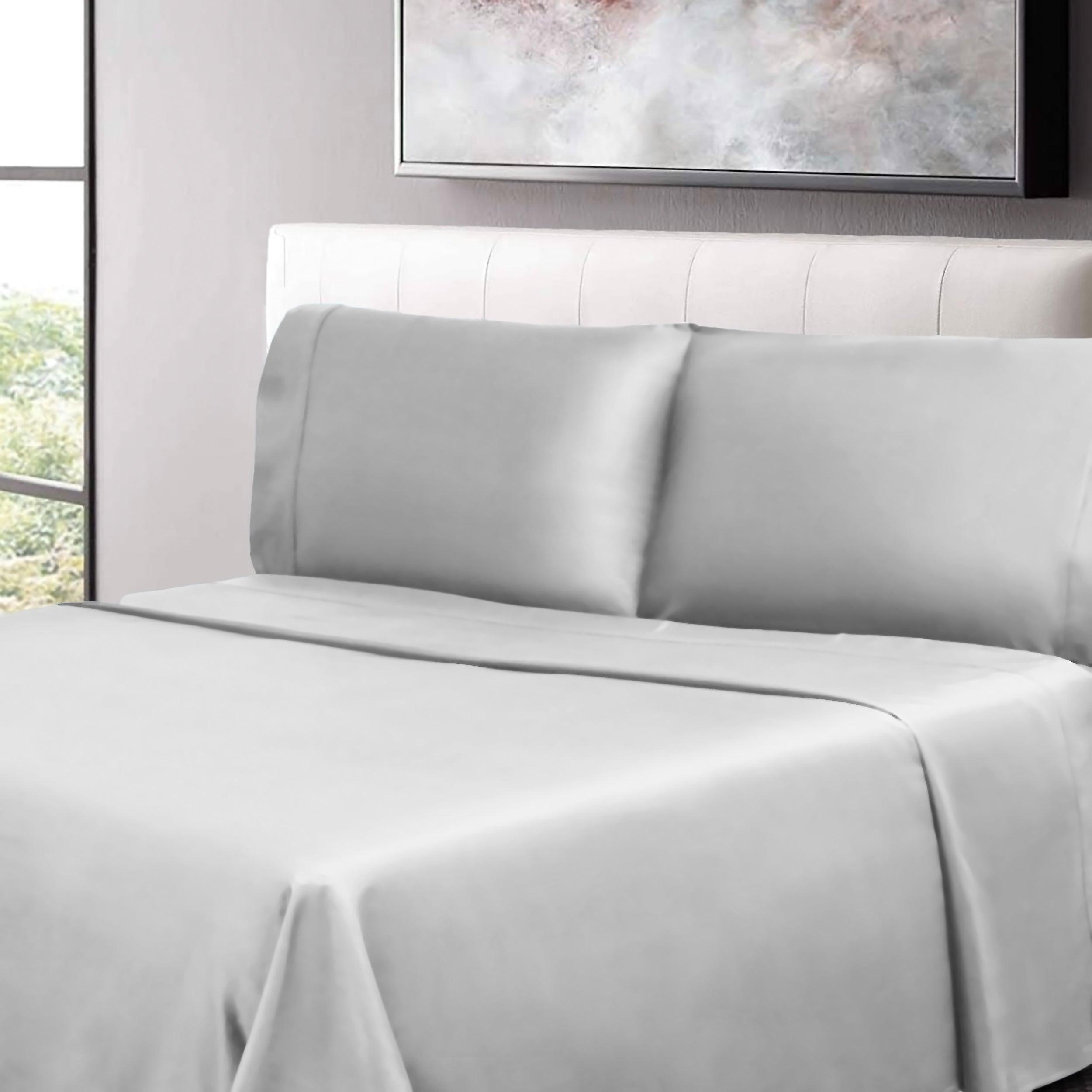 Premium 300 Thread Count 100% Cotton Percale Deep Pocket Sheet Set - Ultra Soft & Breathable for All-Season Comfort - Perfect for Queen, King, Twin & Full Size Beds
