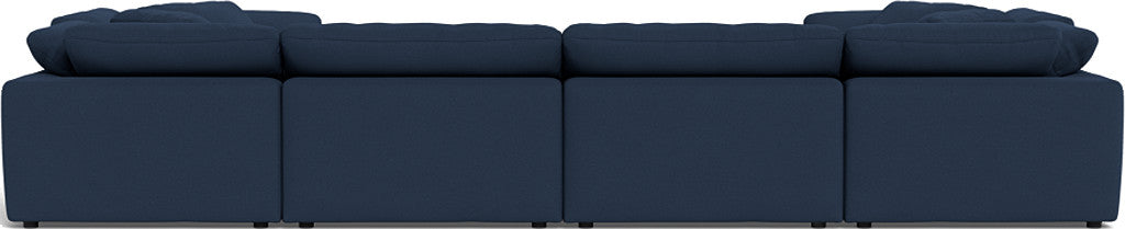 Fluffy 4-Piece U-Shaped Sectional Sofa Set - Soft Corner Couch for Living Room, Family Room or Lounge Area - Perfect for Movie Nights and Entertaining Guests