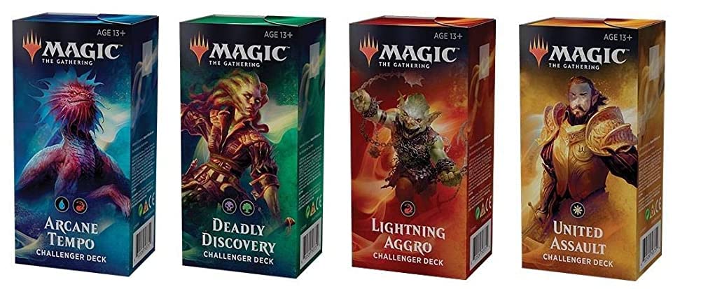 Magic The Gathering MTG 2019 Challenger Deck Set - Complete Collection of All 4 Preconstructed Decks for Standard Format | Perfect for Casual Play, Tournaments & Collector's Display