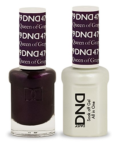 DND Soak Off Gel Polish Set - Dual Matching Colors #479 Queen of Grape | Long-Lasting Nail Polish for Manicures & Pedicures | Perfect for Salon & Home Nail Art