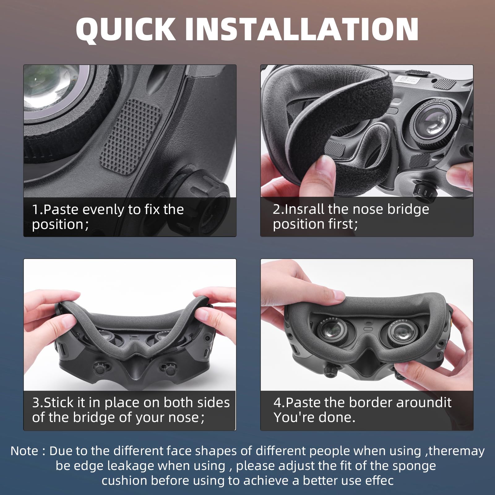 **HeiyRC Foam Padding for DJI Goggles 2 – Soft-Fit Face Cushion & Eye Pad Replacement – Comfortable Sponge Faceplate Accessory for DJI Avata Goggles 2 – Perfect for Long VR Sessions & Drone Flying**