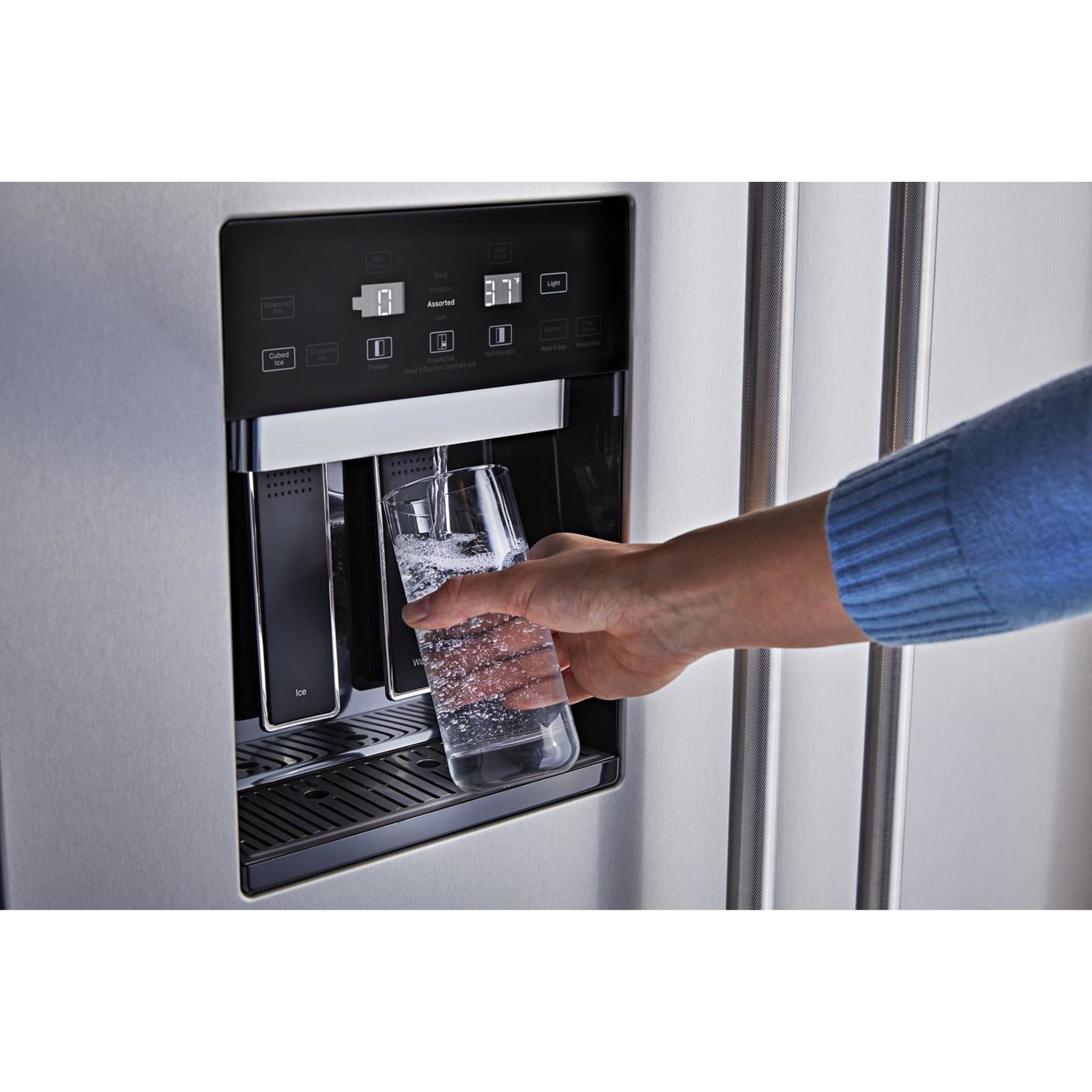 KitchenAid KBSD702MSS Built-In Refrigerator - 36 Inch Stainless Steel French Door Fridge for Modern Kitchen | Perfect for Home, Restaurant & Commercial Use