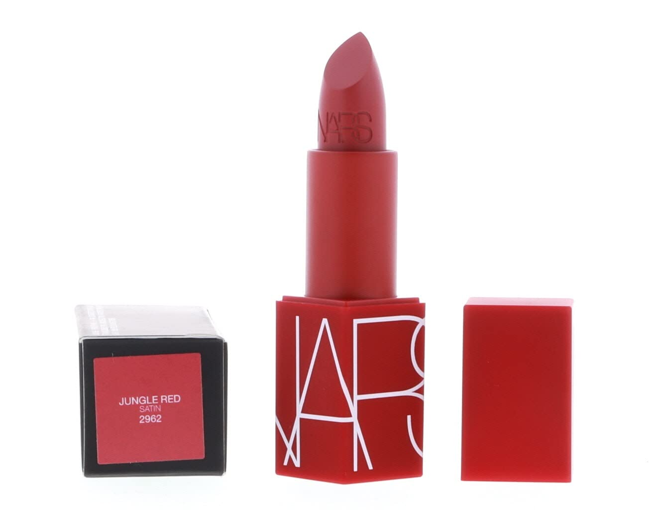 NARS Semi-Matte Lipstick - Jungle Red | Long-Lasting, Highly Pigmented Lip Color for Women | Perfect for Everyday Wear, Date Night & Special Occasions