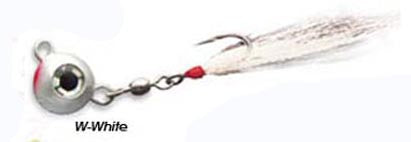 8Oz White Ball Jig Fishing Lure - Saltwater & Freshwater Bass Fishing Lures for Casting, Trolling and Jigging