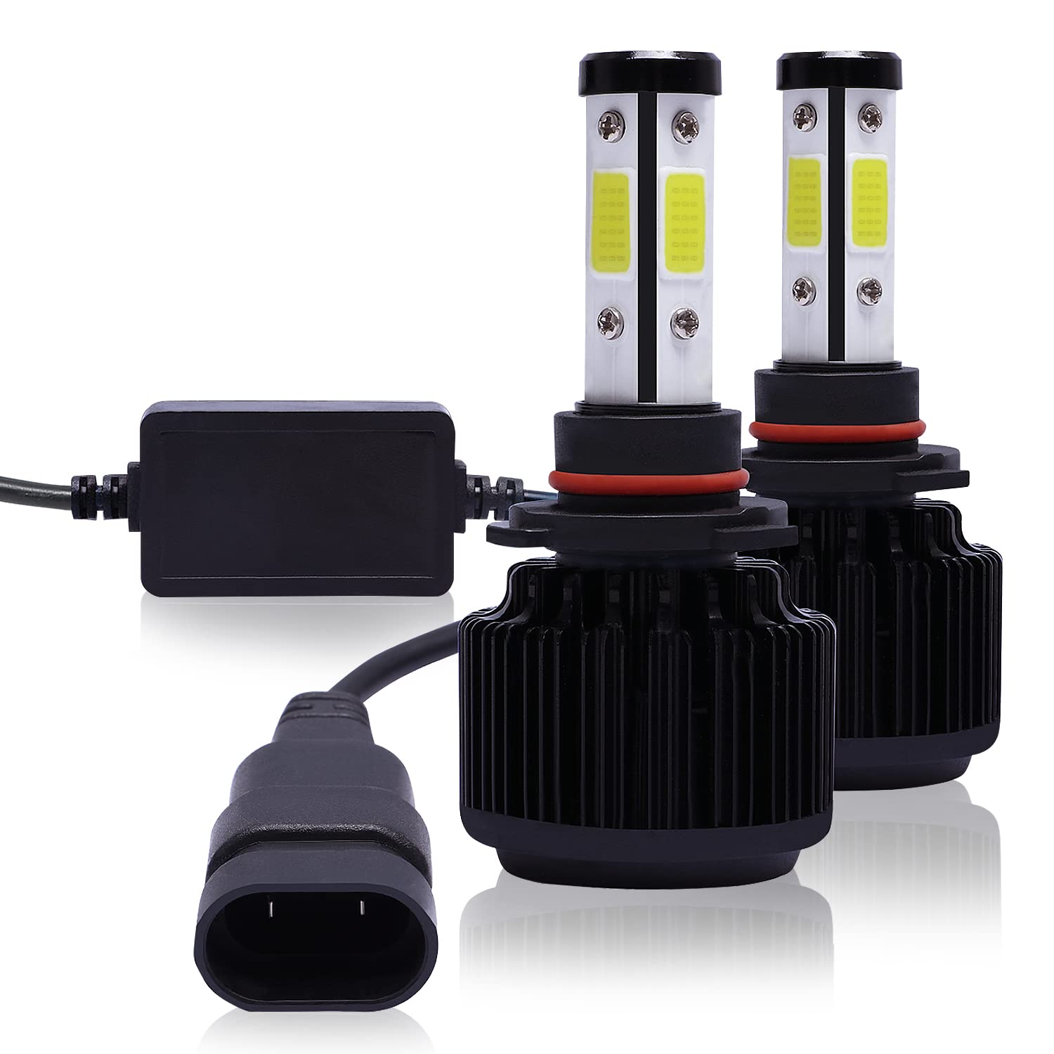 GZWDFLF 9005/HB3/H10 LED Headlight Bulbs - 300% Brighter 100W 20000 Lumens 6000K Cool White - High Beam Conversion Kit - Plug and Play - Pack of 2 - Perfect for Night Driving, Off-Road & Foggy Conditions