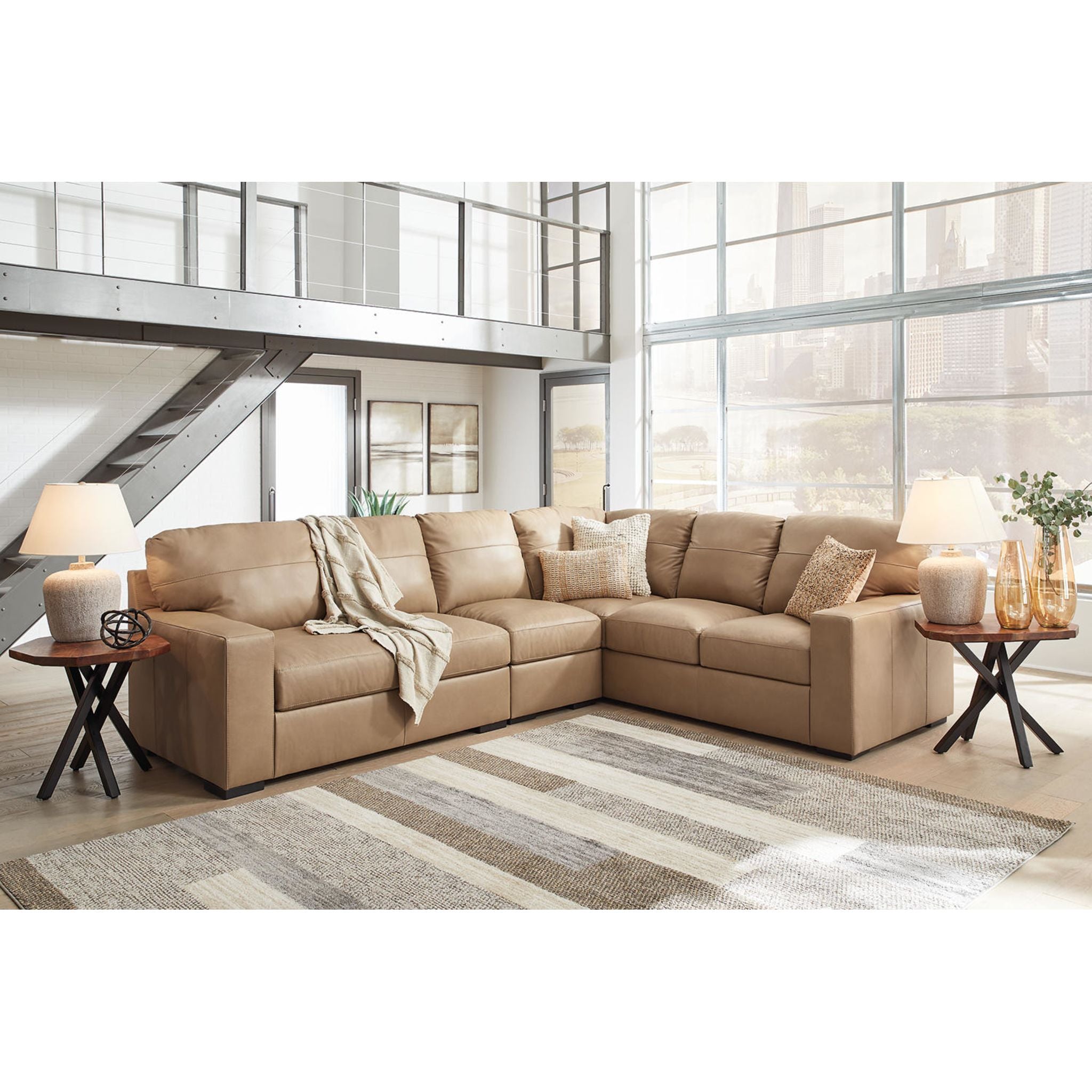 Bandon 3-Piece Sectional Sofa Set - Modern L-Shaped Couch with Chaise for Living Room, Lounge & Family Room Comfort
