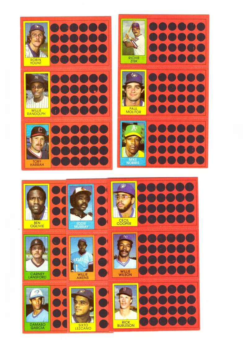 1981 Topps Scratchoff Baseball Cards - Full Panel Milwaukee Brewers Team Set | Vintage MLB Collectibles for Fans & Card Enthusiasts | Perfect for Display, Trading, and Memorabilia Collections