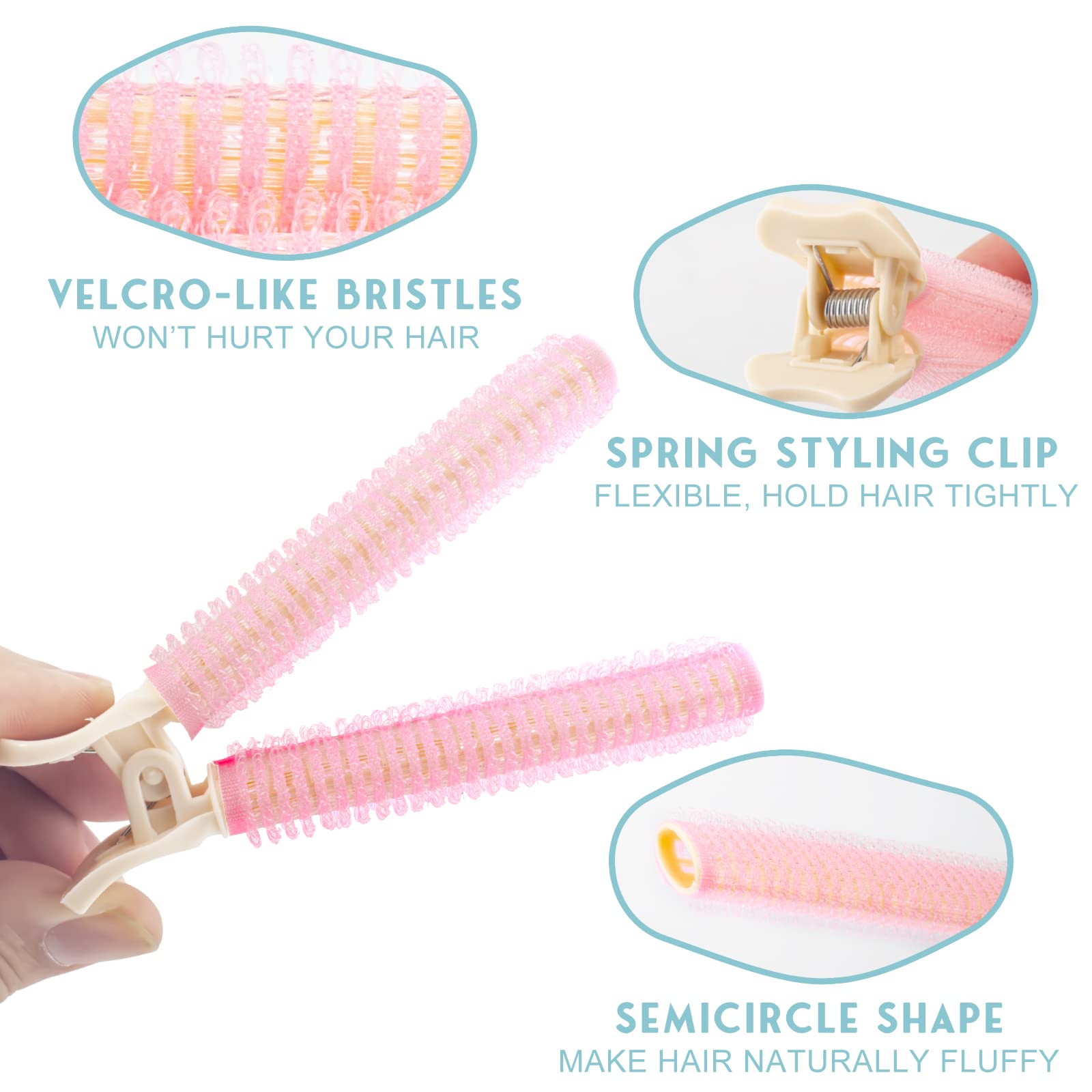 Gootty 12-Piece Hair Curlers Set for Voluminous Curls - Small Hair Rollers for Styling & Curling - Perfect for Home, Salon & Travel Use