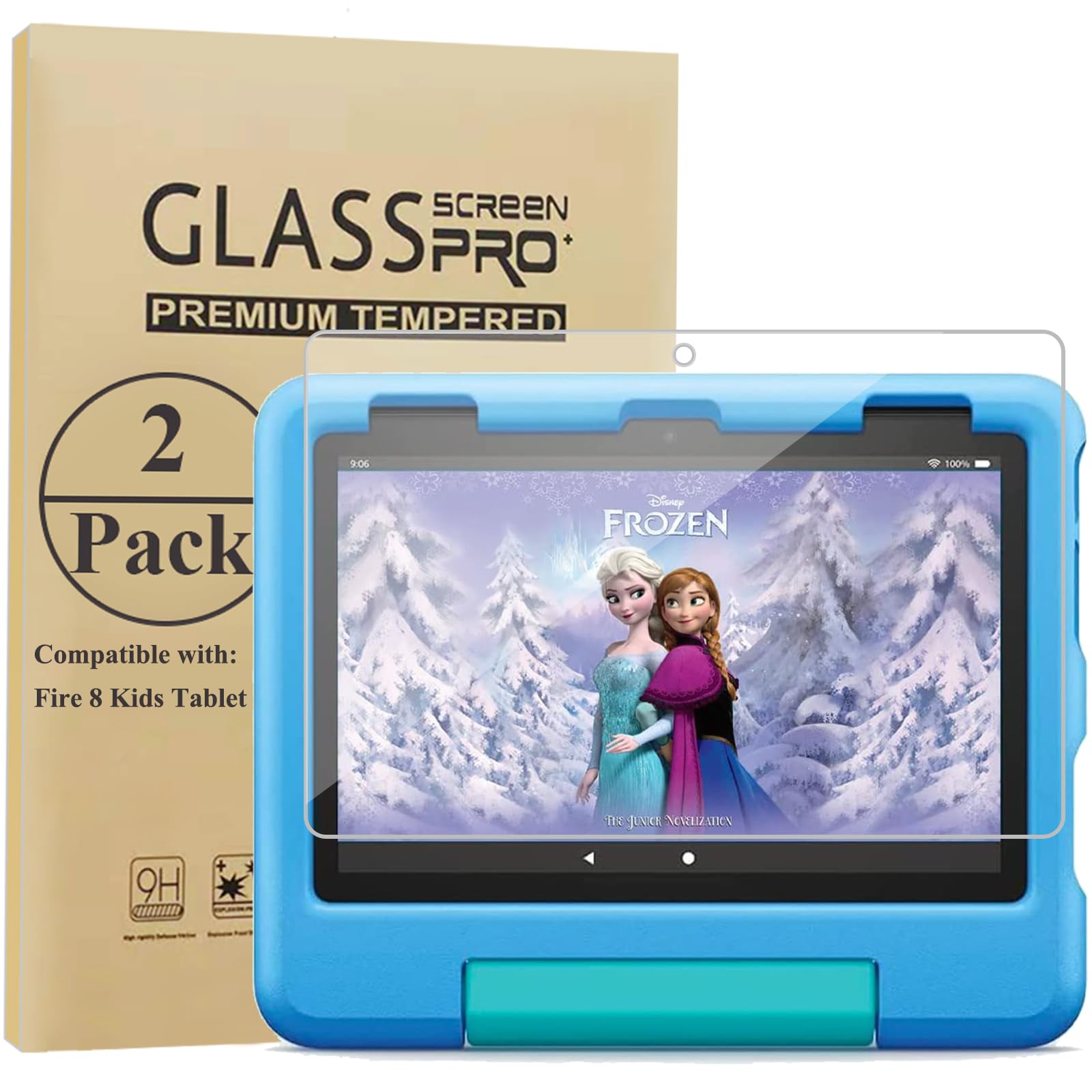 Tempered Glass Screen Protector for 8 Kids Pro 2024 (2 Pack) - Anti-Scratch & Shockproof