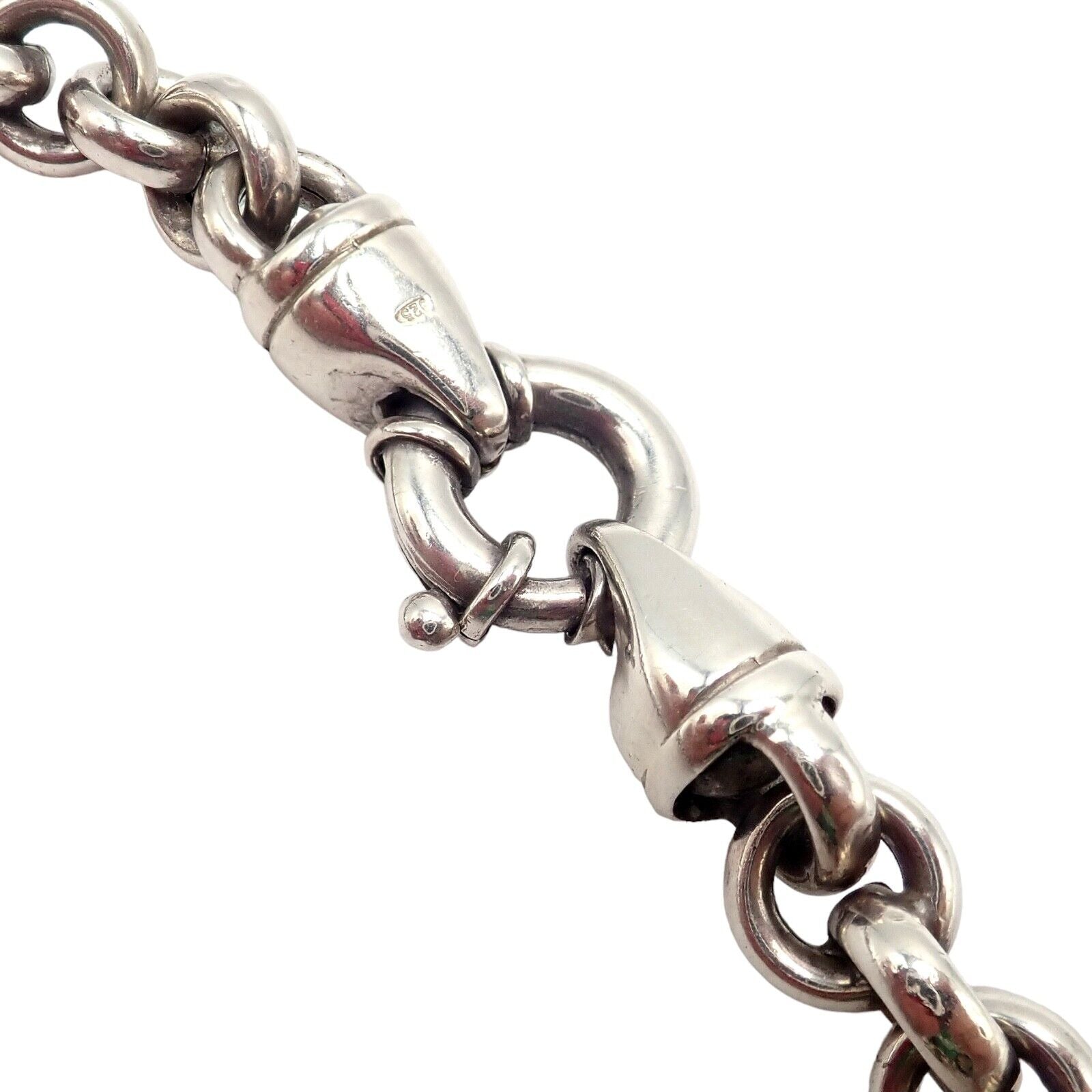 Authentic Tiffany & Co Sterling Silver Circle Link Long 32