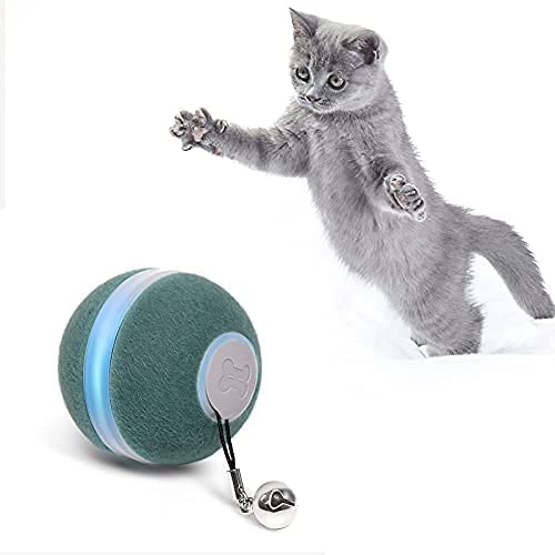 Boqii Smart Interactive Cat Toys - 3 Mode Automatic Rolling Balls with USB Charging, Plush Upgrade for Indoor Cats | Perfect for Playtime, Exercise & Mental Stimulation | Great Gift for Cat Lovers