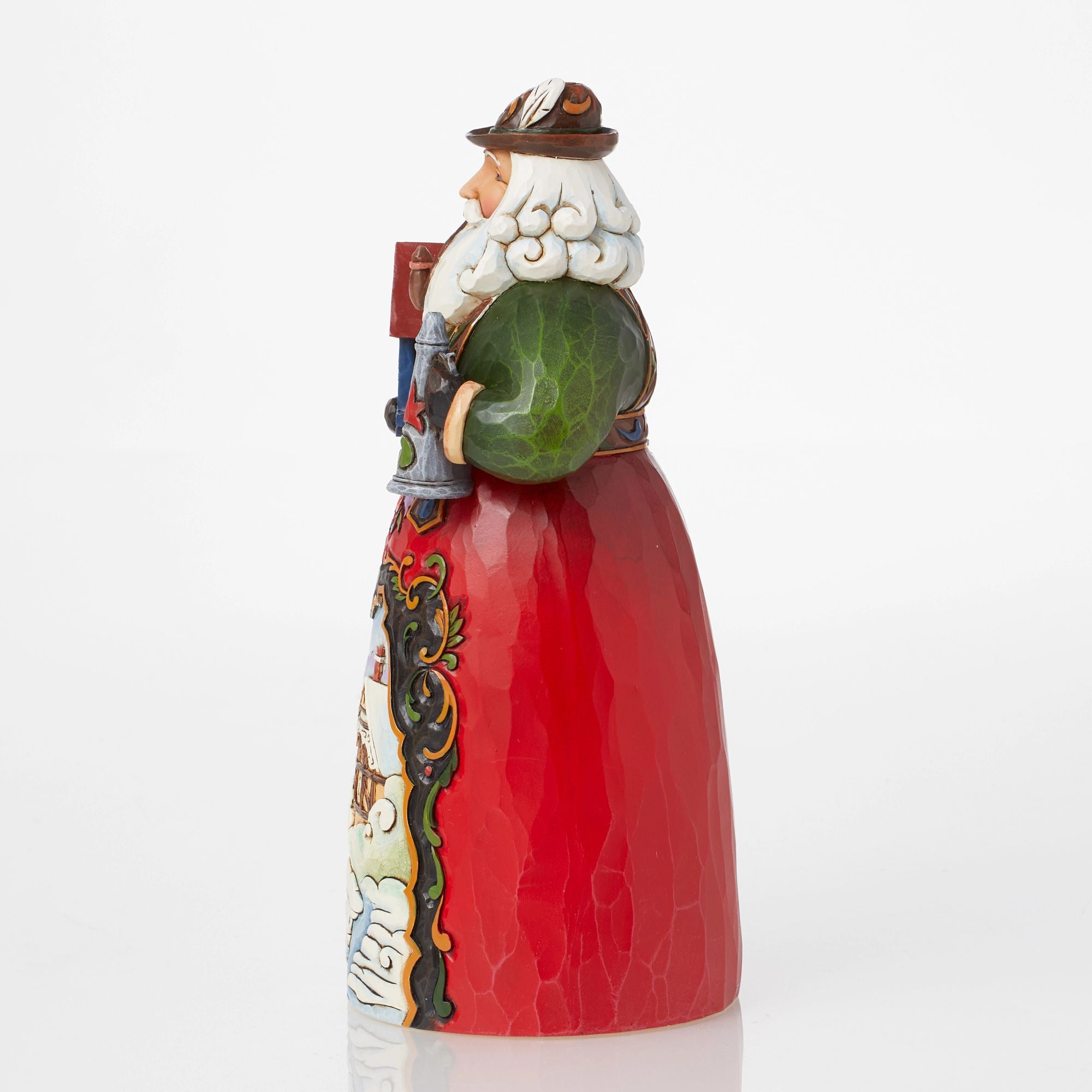 Authentic German Santa Claus Figurine - Handcrafted Christmas Decoration for Home, Office & Holiday Displays