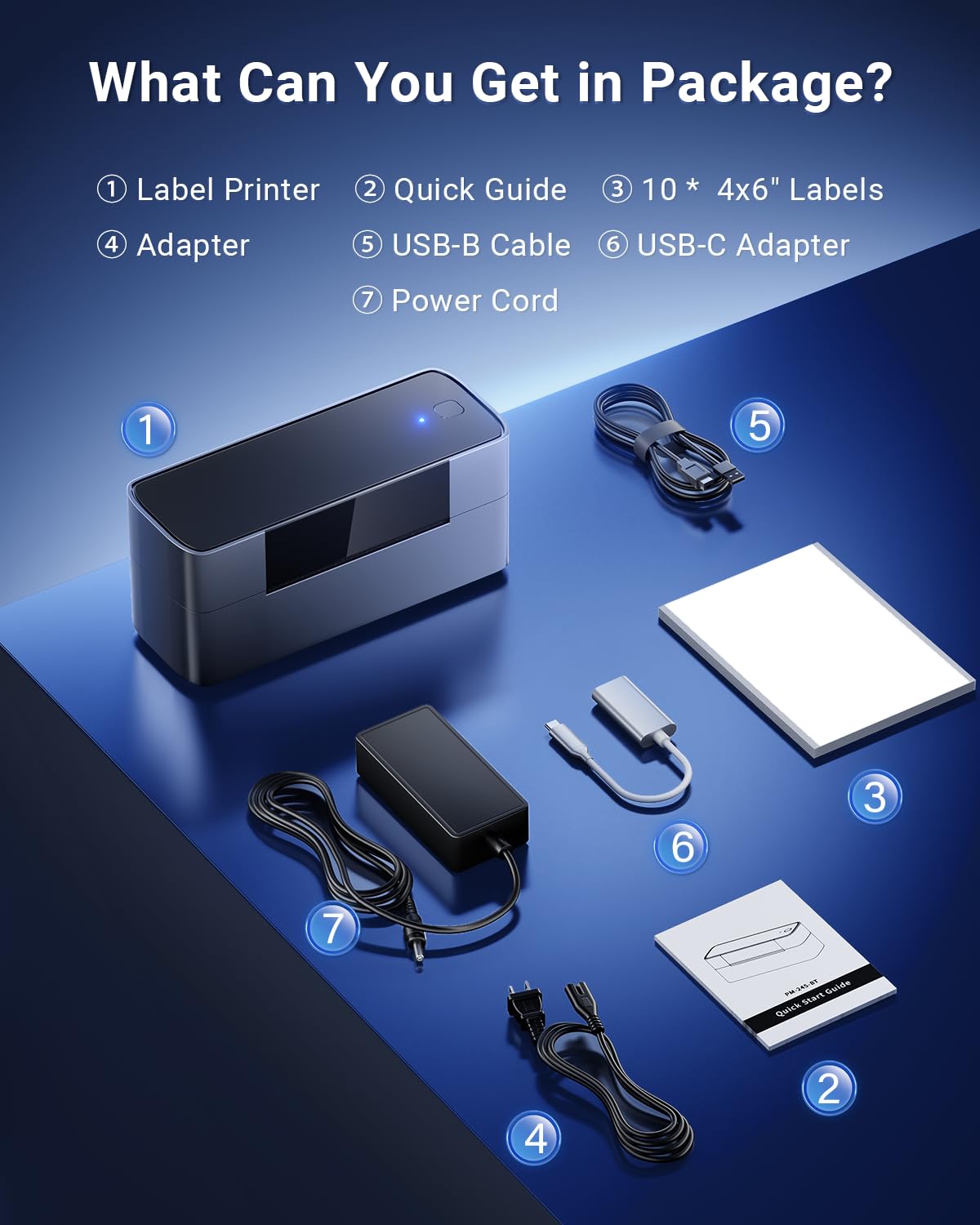 Wireless Bluetooth Thermal Shipping Label Printer 4x6 - Compatible with Amazon, eBay, Shopify, Etsy & USPS - Perfect for Small Business Shipping & E-commerce Fulfillment