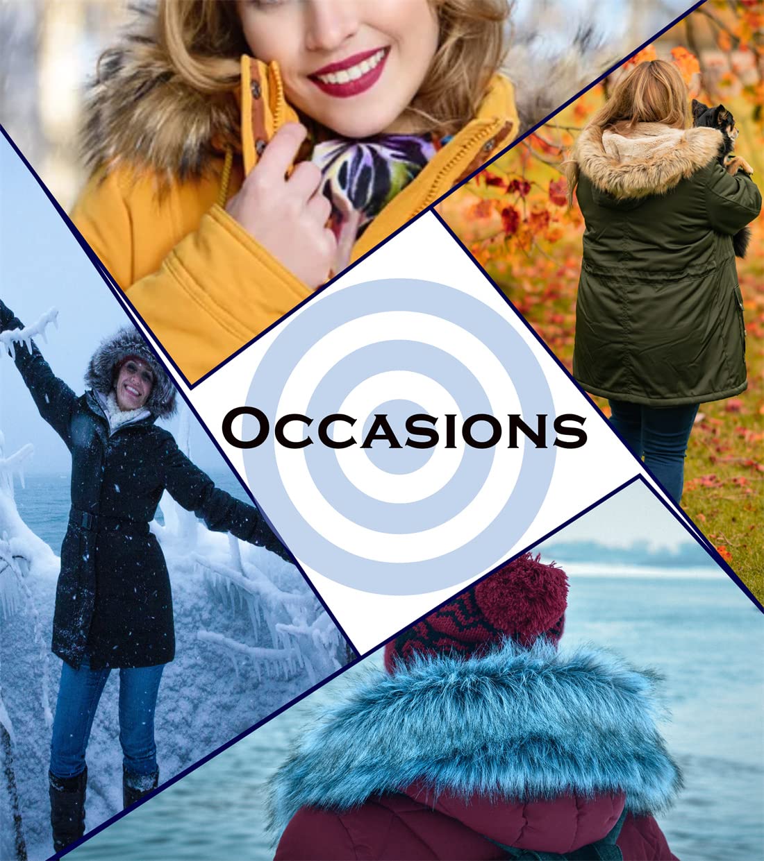 GGleaf Women's Winter Jacket - Hooded Fleece-Lined Thickened Parka Puffer Coat with Faux Fur Hood | Warm Windproof Outerwear for Snow Skiing, Hiking & Cold Weather Activities