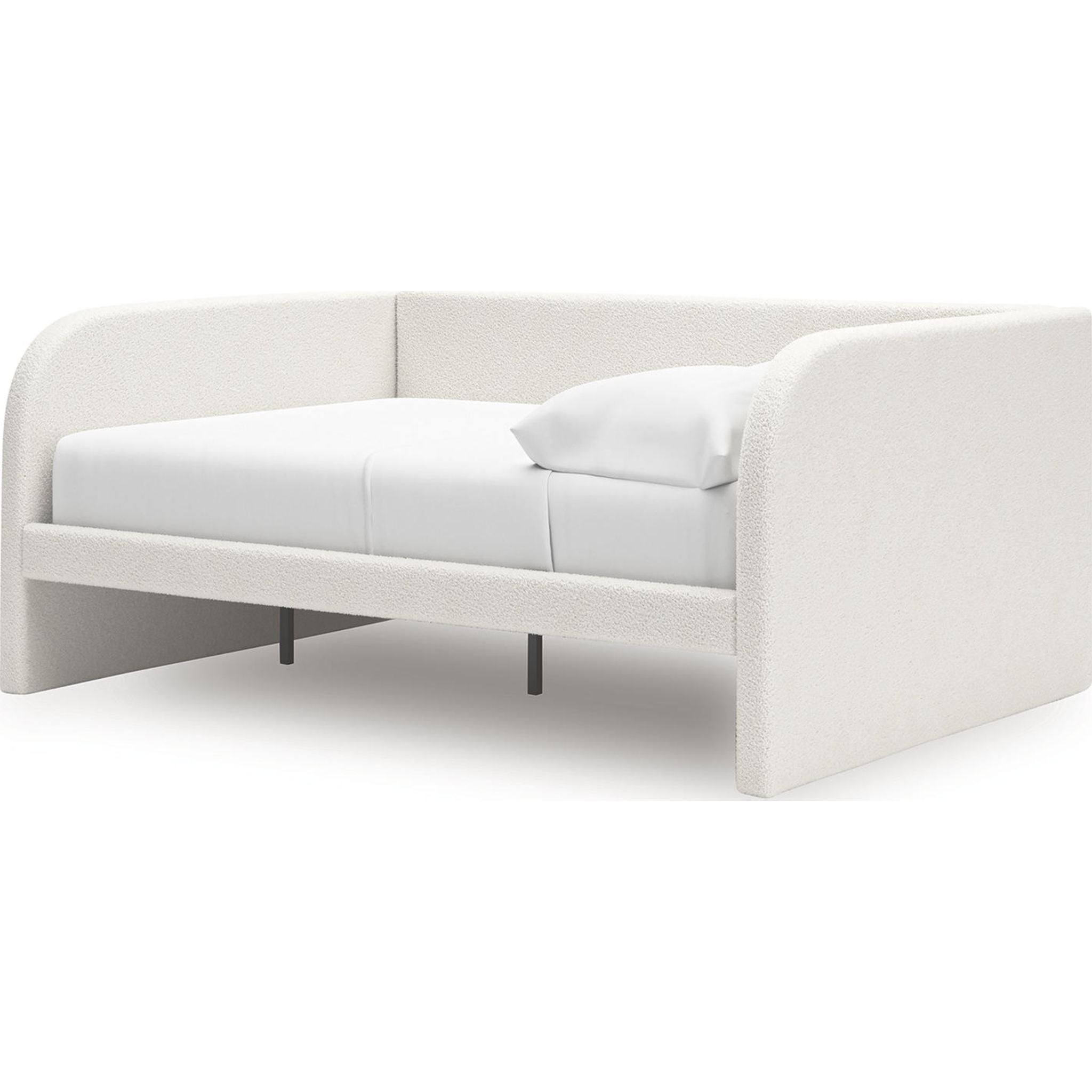 Arloster Daybed in Tan/White - Modern Sofa Bed for Living Room, Guest Room & Small Spaces