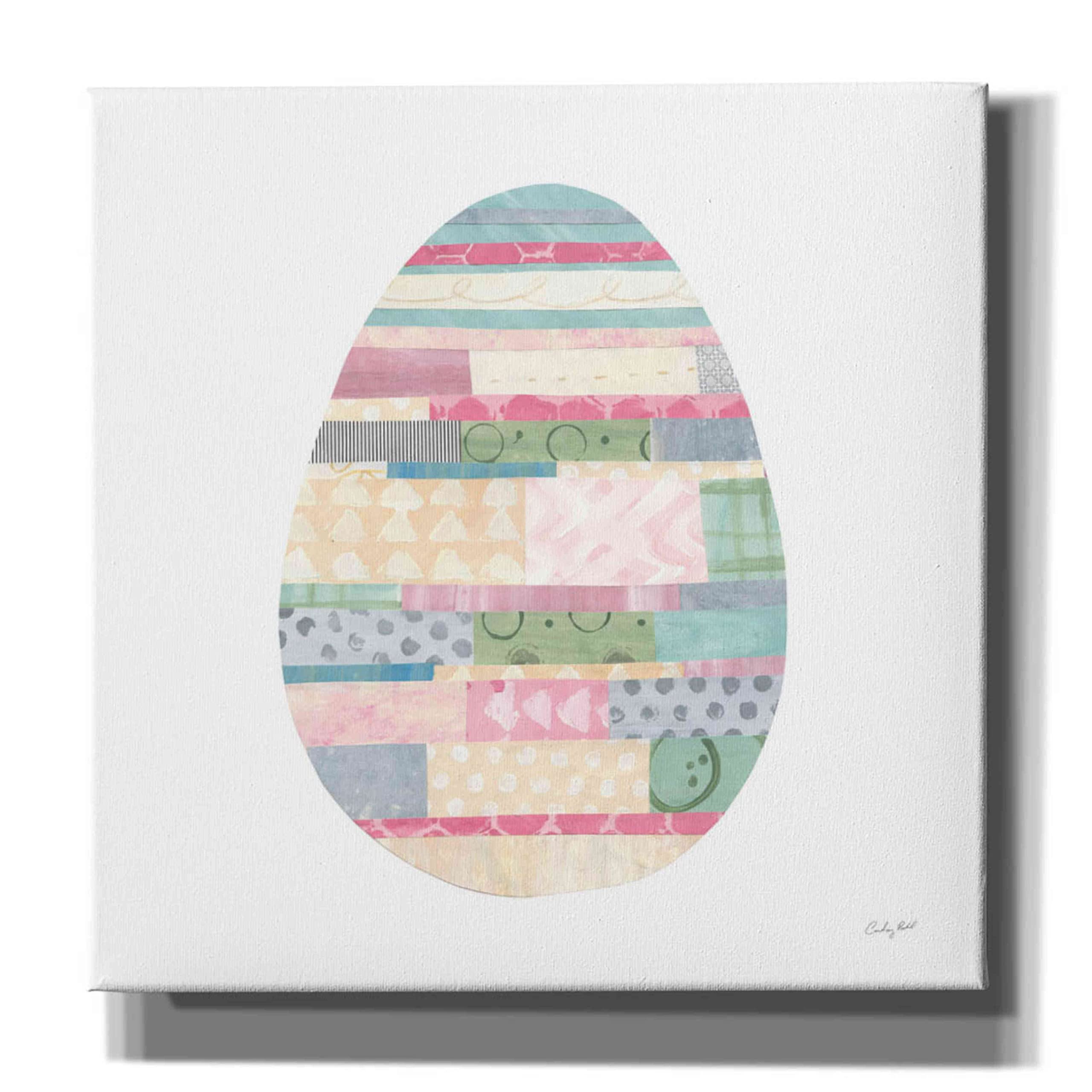 Epic Graffiti 'Spring into Easter II' by Courtney Prahl - 26x26 Inch Canvas Wall Art Decor for Living Room, Bedroom & Office - Modern Easter Home Decor