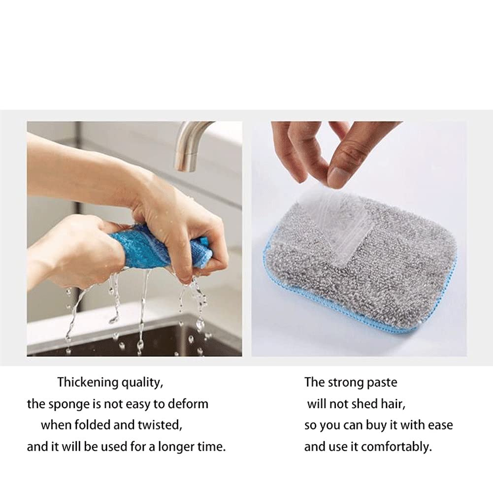 Heavy-Duty Kitchen Scouring Pads - 6 Pack Dishwashing Sponge Blocks for Pots, Pans & Utensils - Non-Scratch Cleaning Pads for Tough Stains & Grease - Ideal for Daily Dishwashing, Grill Cleaning & Household Chores