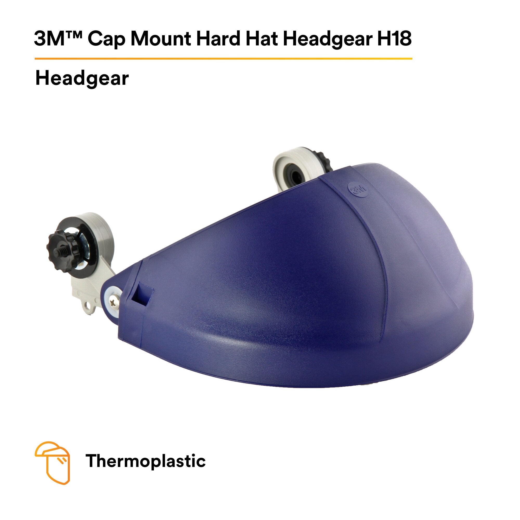 3M Cap Mount Hard Hat H18 (82502-00000) - ANSI-Compliant Safety Helmet for Construction, Mining & Industrial Work