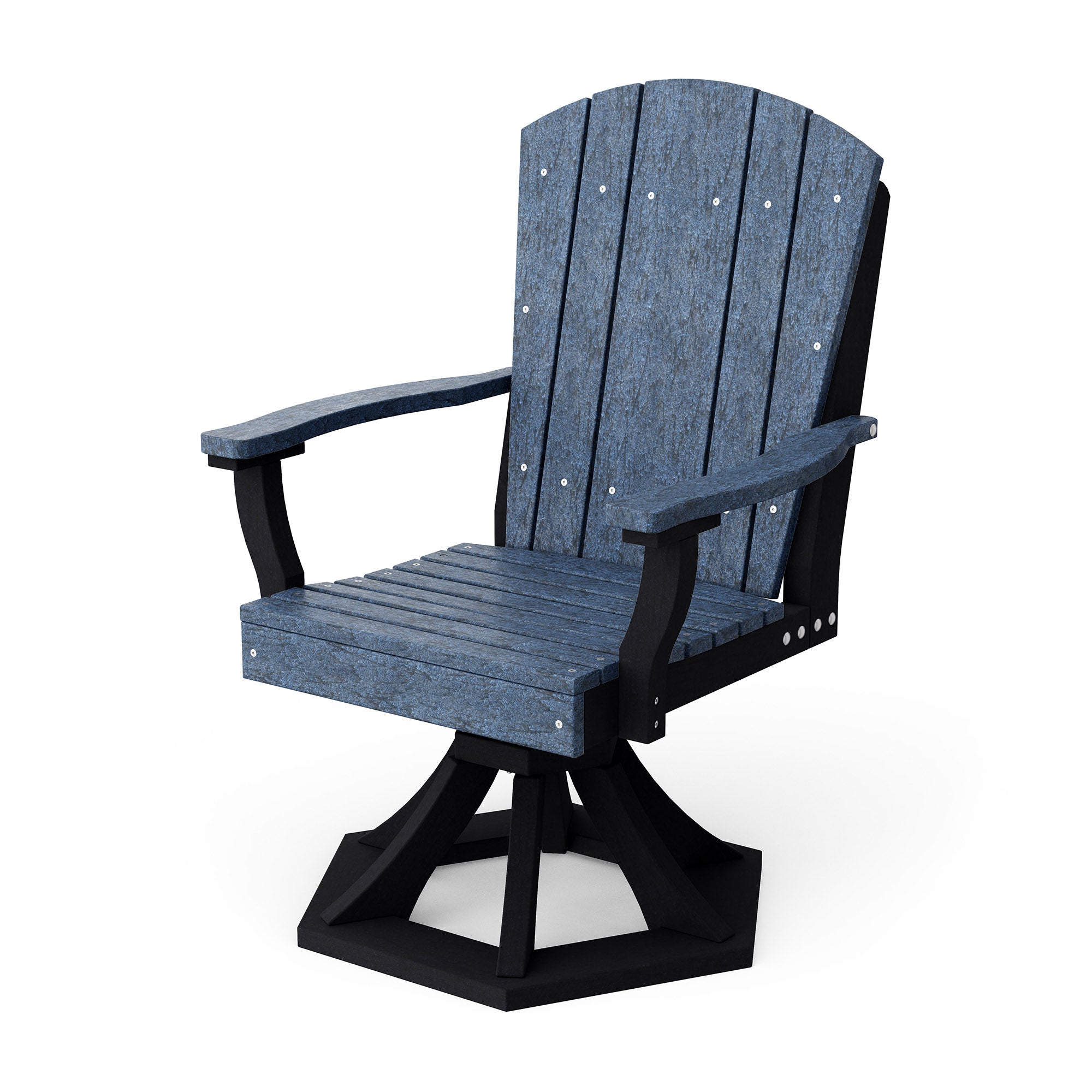 Heritage Swivel Dining Arm Chair - Solid Wood Upholstered Side Chair for Kitchen, Dining Room & Office - Comfortable & Stylish Seating Solution