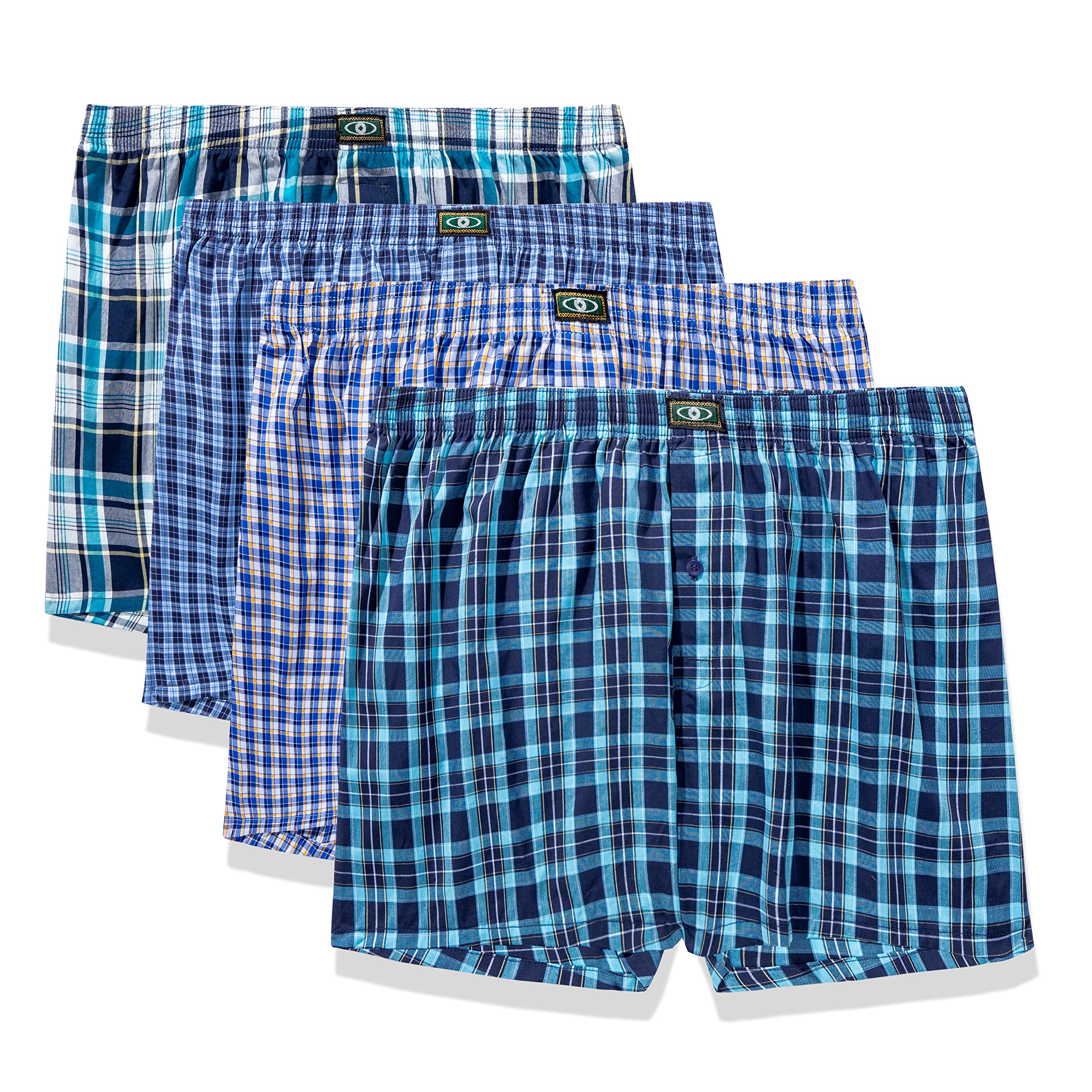 Men's 100% Cotton Woven Boxer Shorts - Breathable Loose Fit Underwear for Everyday Comfort | Perfect for Sleep, Lounge & Active Wear
