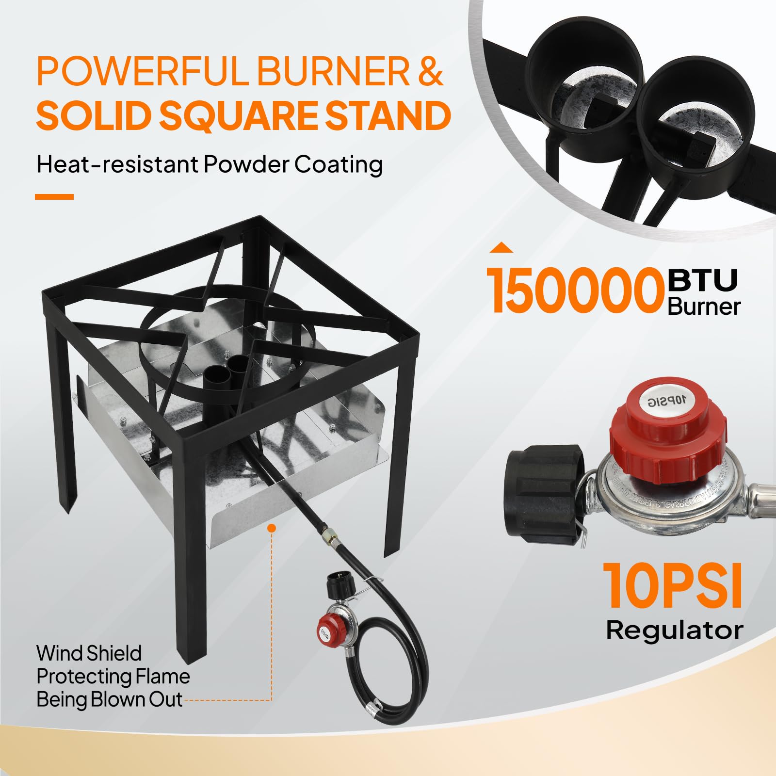 ROVSUN 60QT Propane Turkey Fryer with 150,000BTU Burner - Aluminum Seafood Boiler, Crawfish Steamer & Deep Fryer Kit with Basket, 10PSI CSA Certified Regulator & Lifting Hook - Perfect for Outdoor Cooking, Backyard Parties, Camping & Large Gatherings