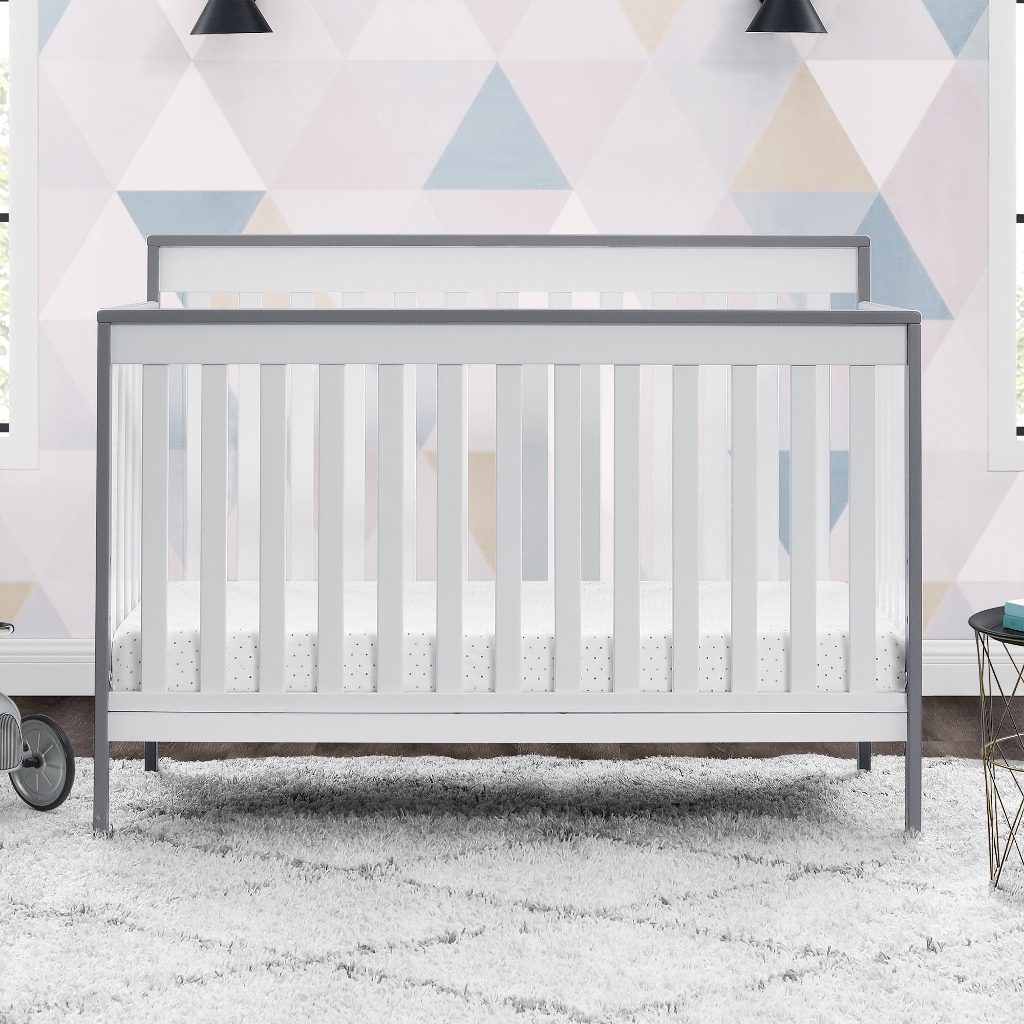 Mercer 6-in-1 Convertible Baby Crib with Storage Drawer & Trundle - Nursery Furniture for Newborn to Toddler Bed | Perfect for Small Spaces & Shared Rooms