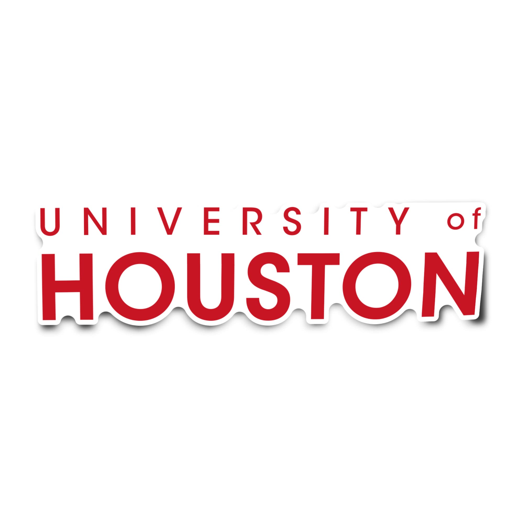 University of Houston Cougars UH Vinyl Decal Sticker - Waterproof Laptop, Car, Water Bottle, Scrapbook Decoration - Perfect for School Spirit, College Dorm, Game Day & Alumni Pride