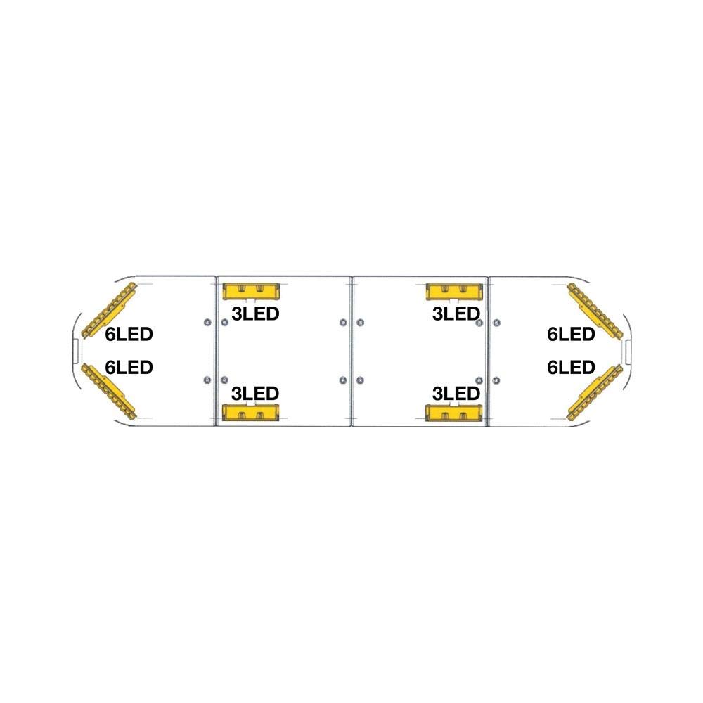 Buyers Products 49-Inch LED Modular Light Bar with Amber Strobes - Heavy Duty Off-Road Truck Lighting for Emergency Vehicles & Work Trucks