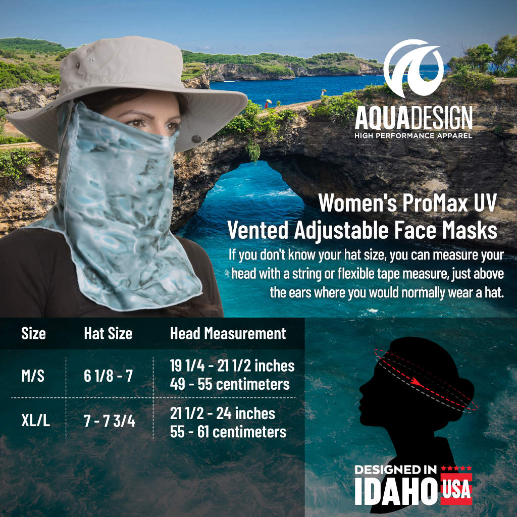 Women's ProMax UV Protection Vented Adjustable Face Mask Gaiter - Breathable & Comfortable for Outdoor Sports, Hiking, Cycling & Running | Aqua Design
