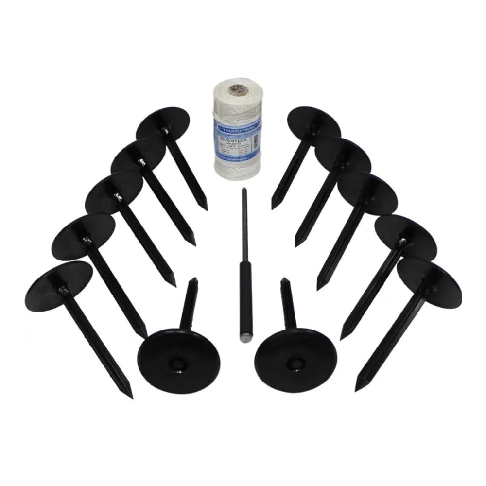 Newstripe Athletic Field Layout Kits for Football, Baseball, Soccer | Durable Nylon Field Markers | Professional Straight Line Striping Tool | Reusable Year After Year | Made in USA | Perfect for School Sports, Community Fields & Professional Stadiums