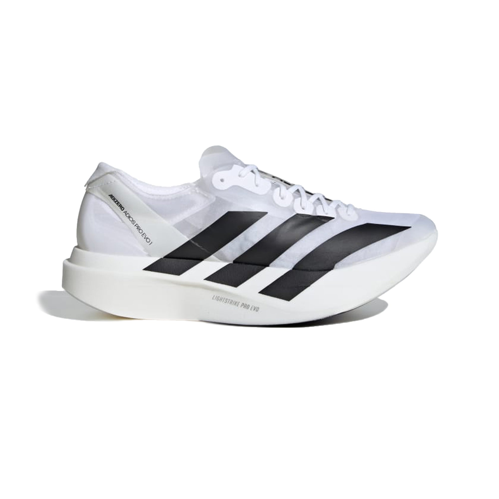 Adidas Adizero Adios Pro Evo 1 Running Shoes - White & Black (2023) | Lightweight Racing Sneakers for Marathon & Road Running
