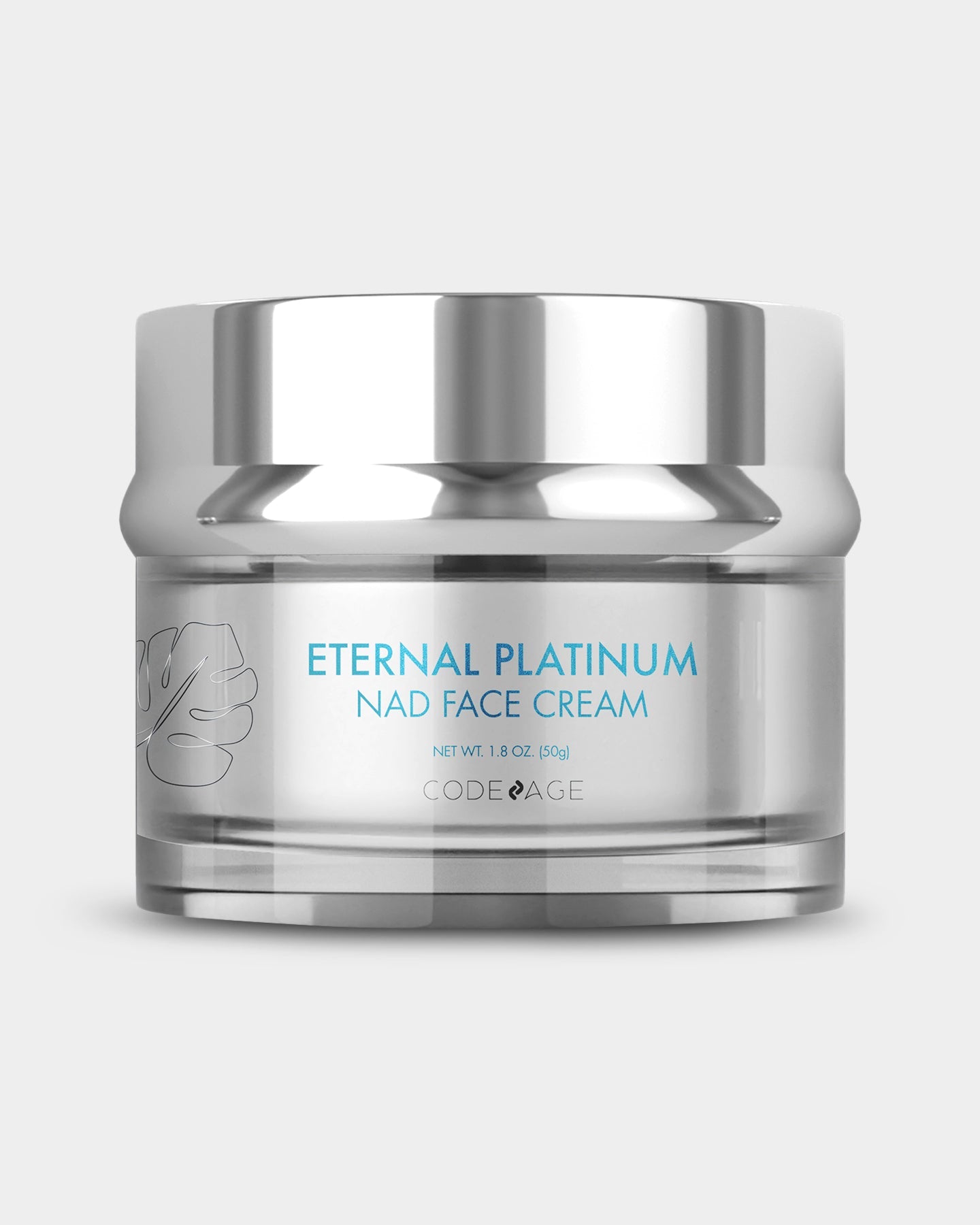 Codeage Eternal Platinum NAD+ Anti-Aging Face Cream - Premium Wrinkle Reduction & Skin Rejuvenation Treatment for Women & Men - Perfect for Night Routine & Daily Moisturizing