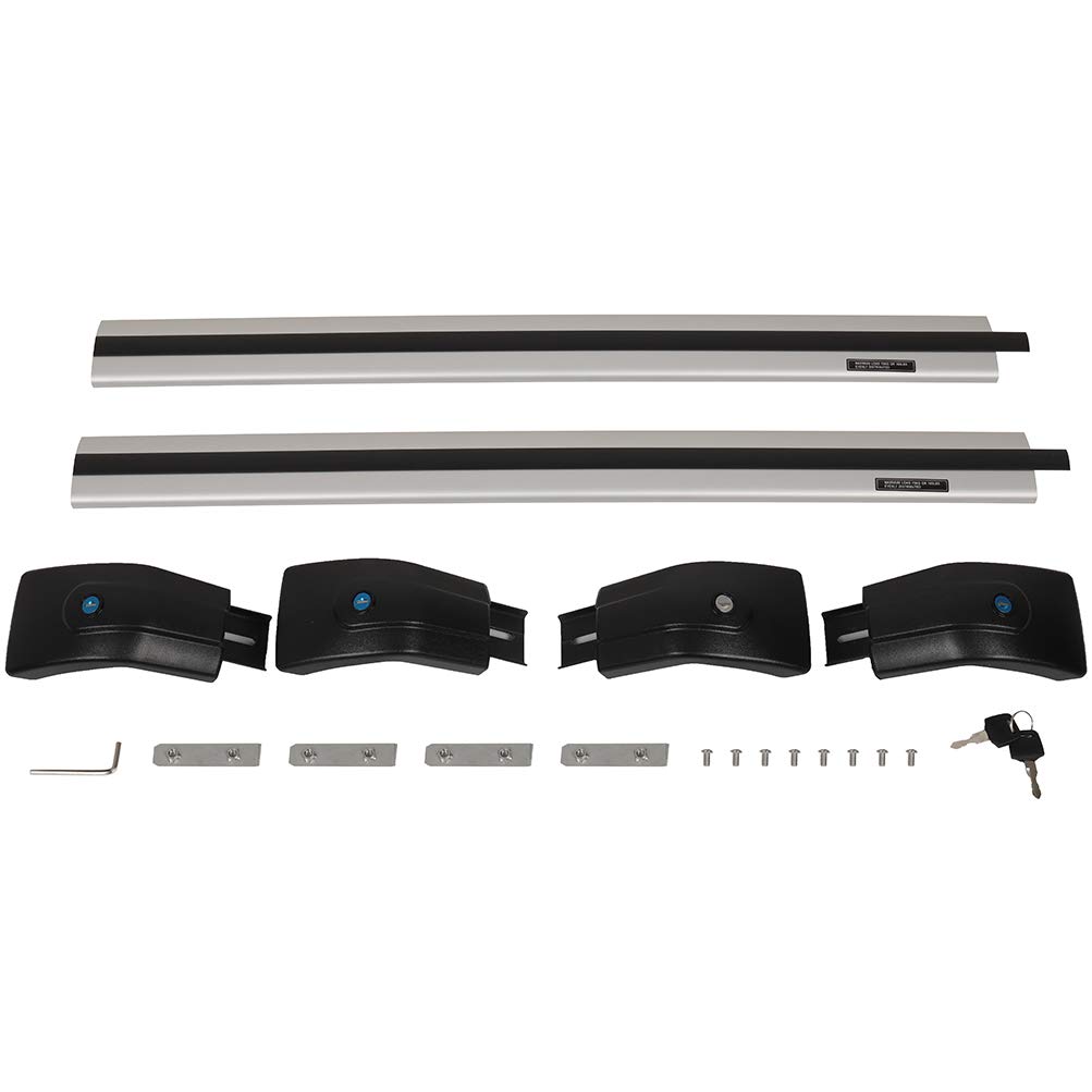 AUTOMUTO Aluminum Roof Rack Cross Bars for Chevrolet Bolt EV 2017-2020 - Silver Heavy Duty Roof Top Cargo Carrier | Perfect for Camping Gear, Bikes, Kayaks & Outdoor Adventures