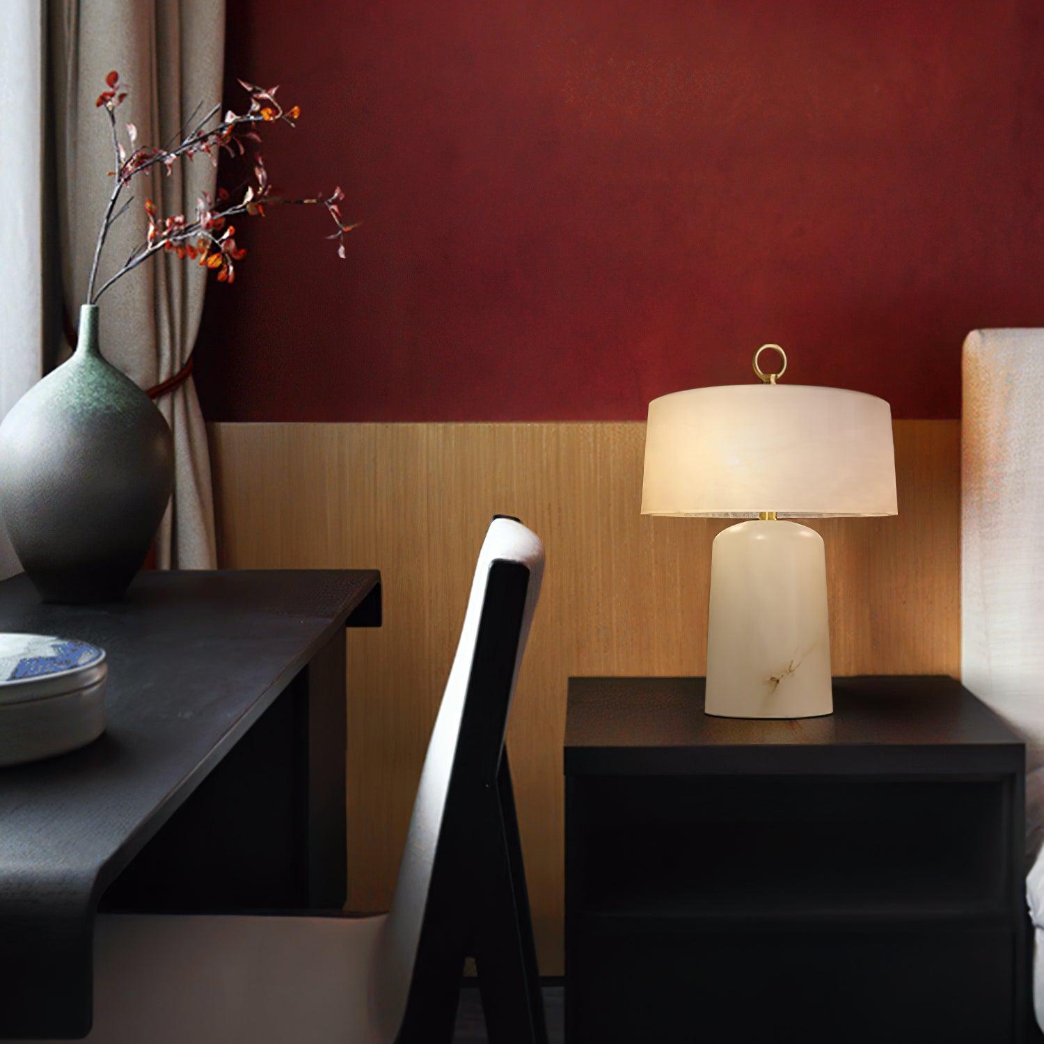 Aogashima Modern LED Table Lamp - Adjustable Brightness, USB Charging Port, Night Light for Bedroom, Living Room, Office - Perfect for Reading, Working & Relaxing