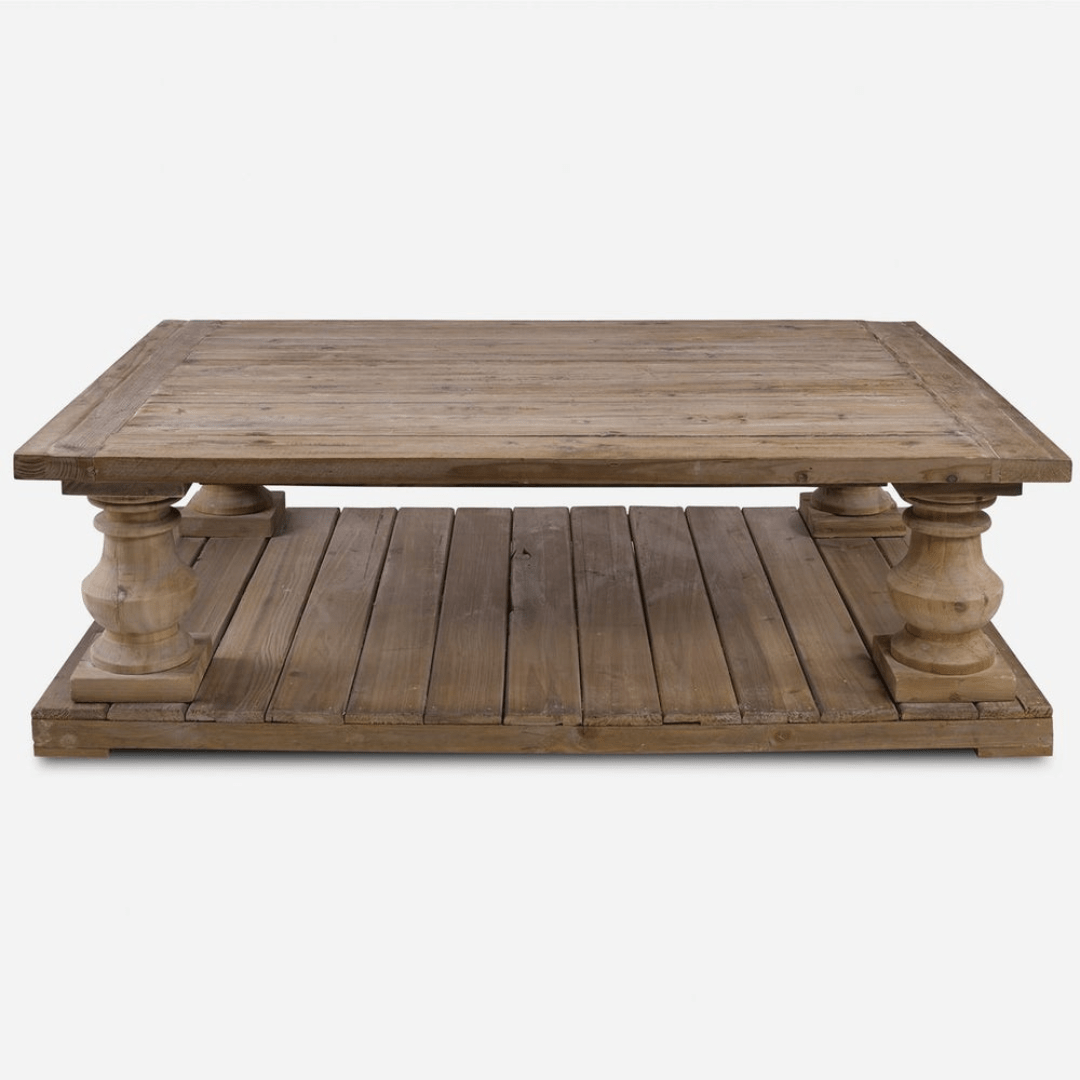 Modern Shiloh Coffee Table - Solid Wood Living Room Furniture for Home Decor | Perfect for Living Room, Office, and Lounge Areas